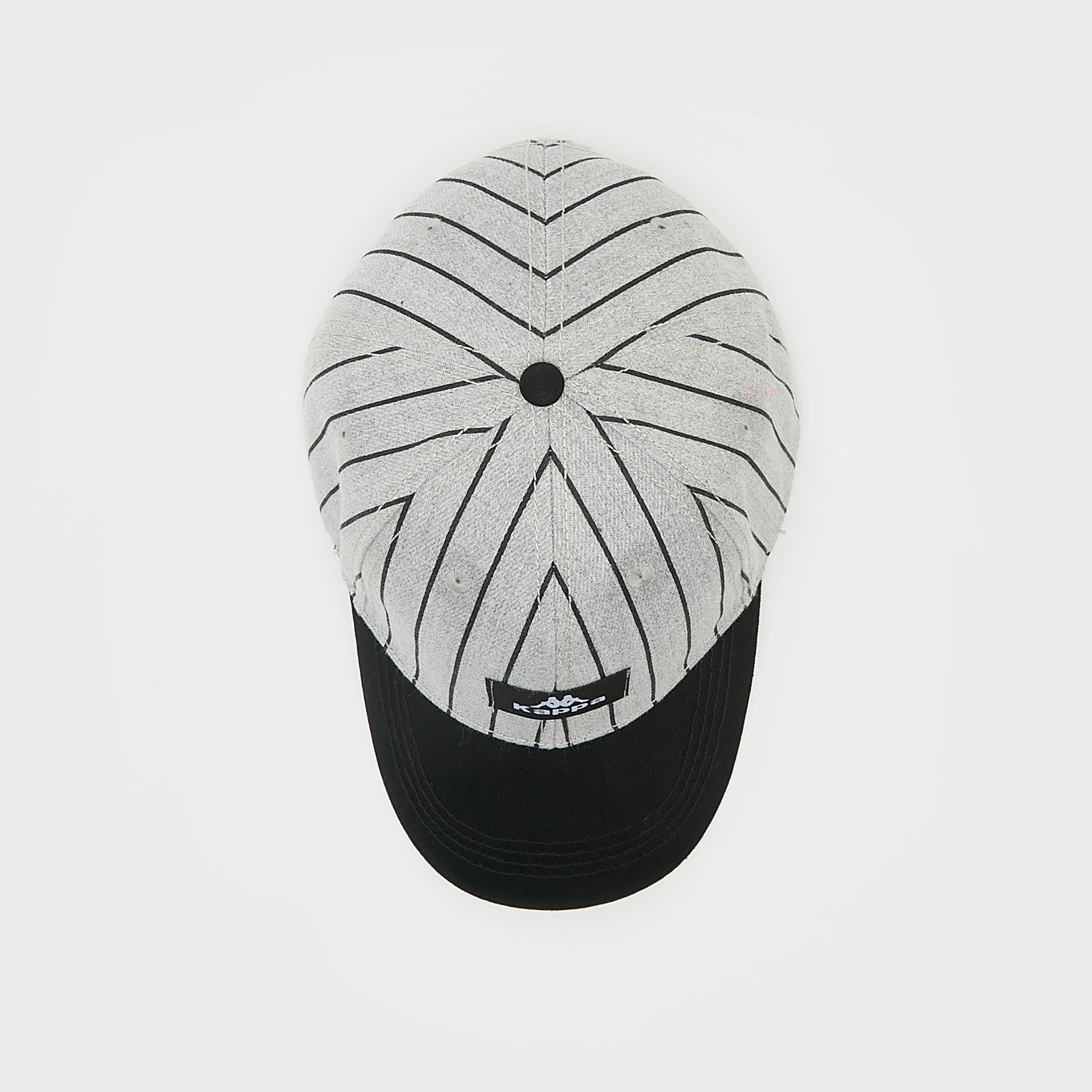 Kappa Striped Baseball Cap with Hook and Loop Closure-men-caps-image-3
