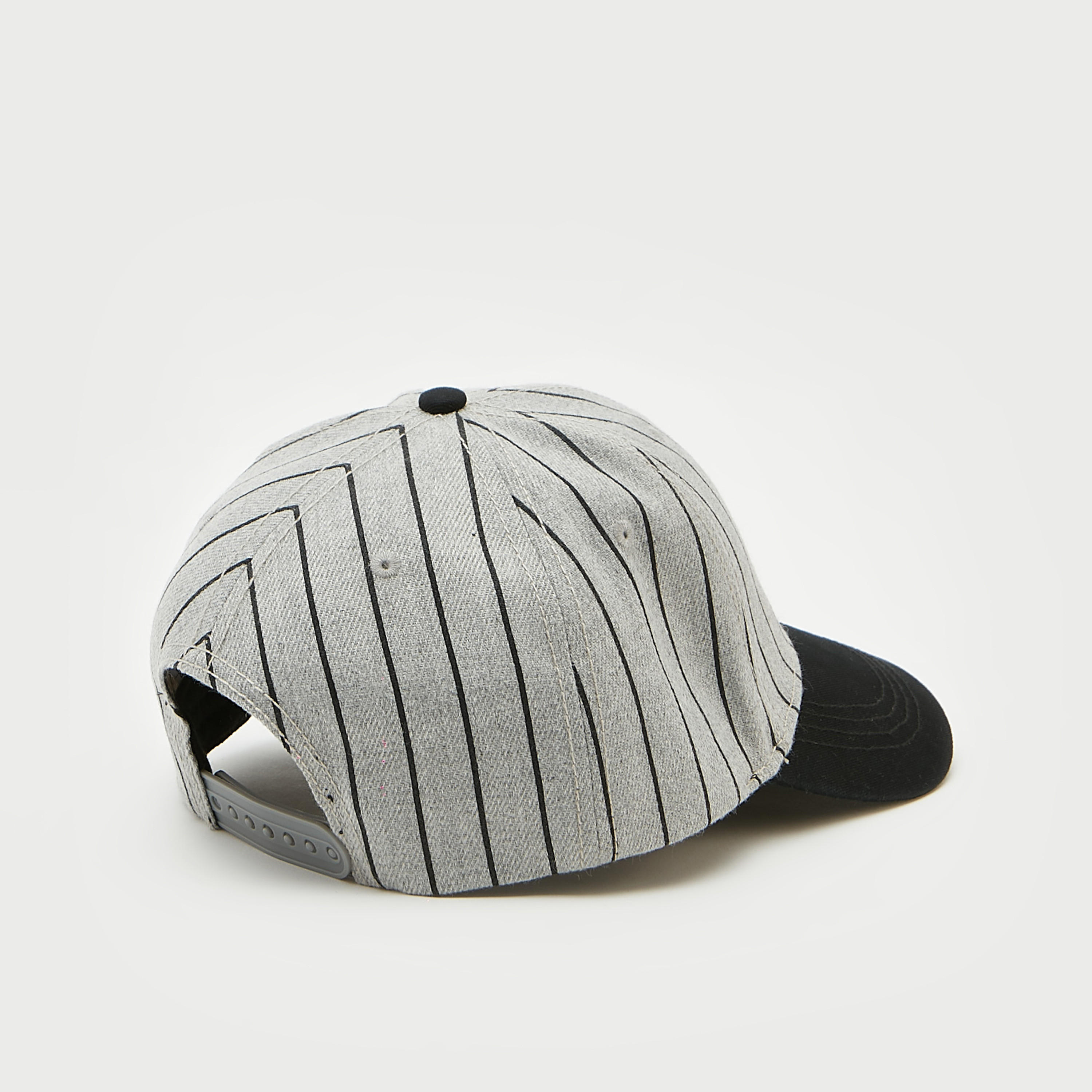 Kappa Striped Baseball Cap with Hook and Loop Closure-men-caps-image-4
