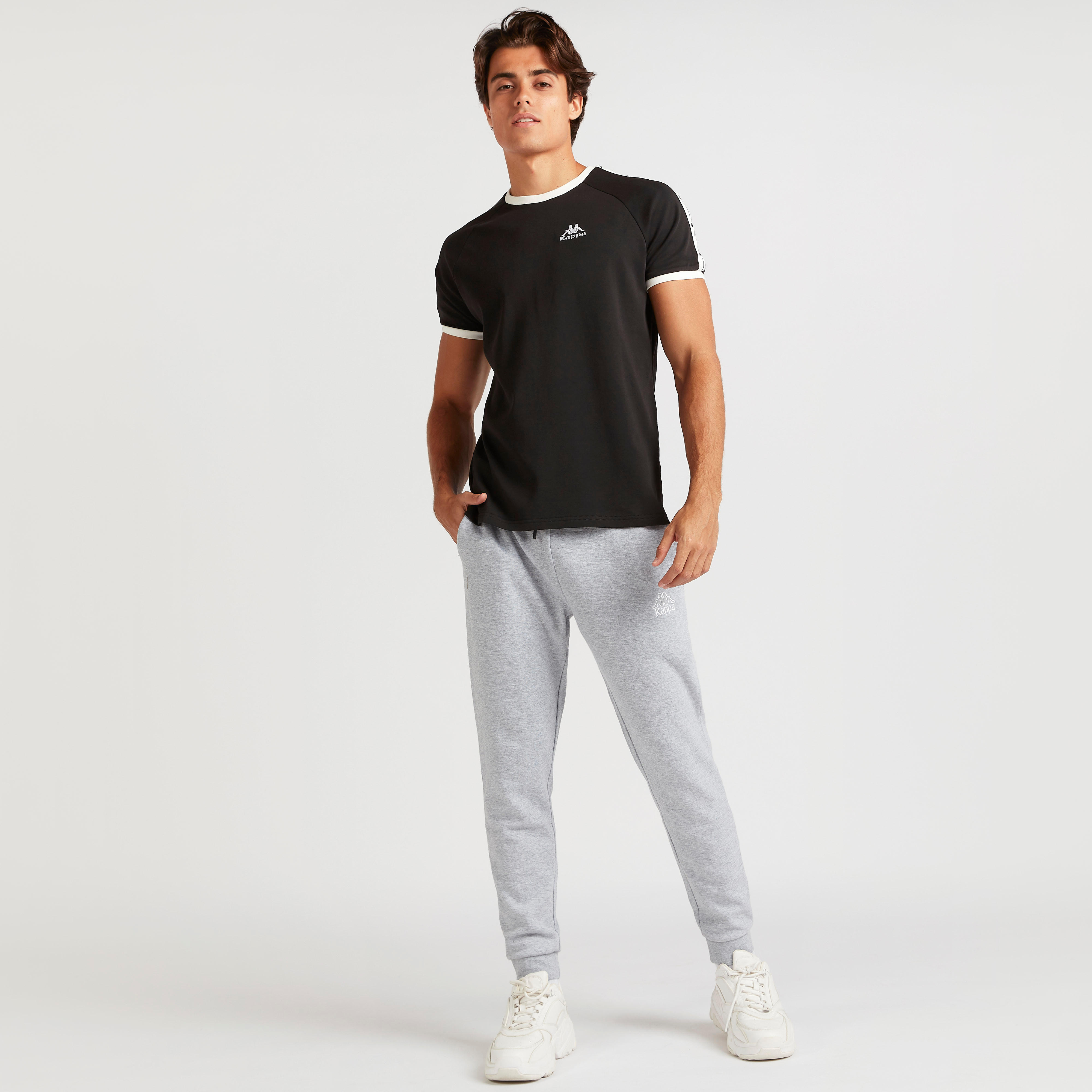 تيشيرت بطبعات شعار وتفاصيل شريطة من كابا-men-clothing-sportswearandactivewear-tshirtsandpolos-image-2