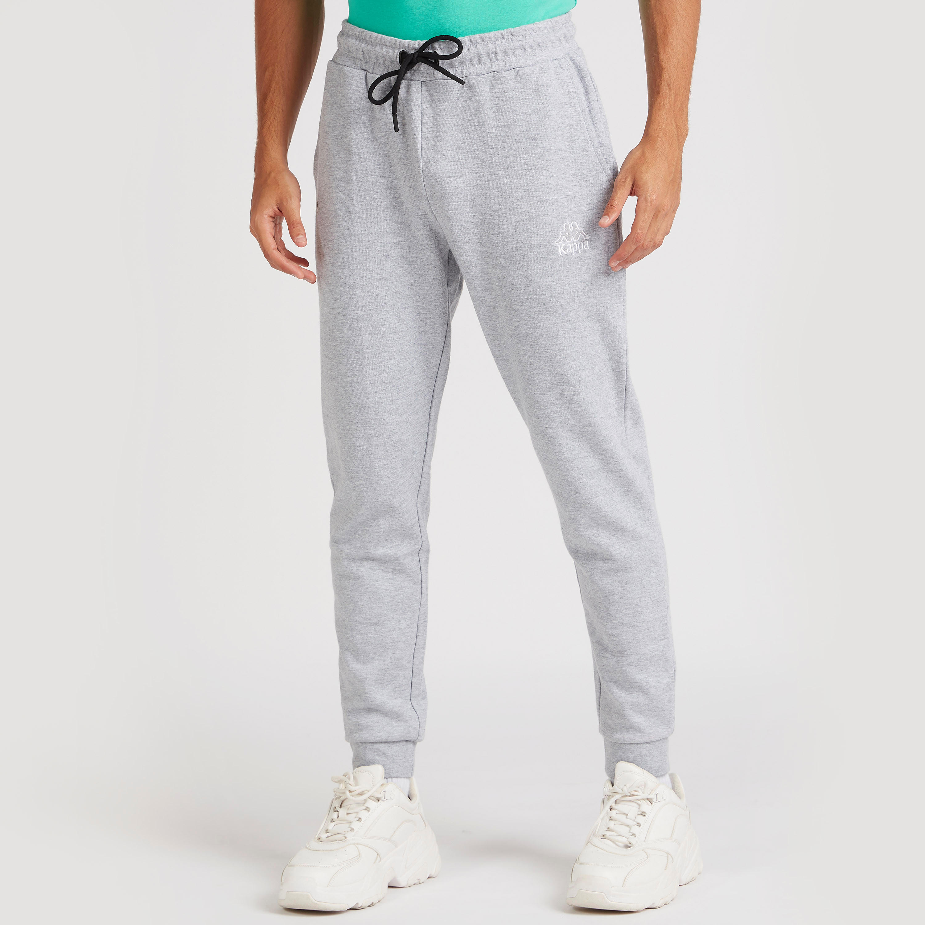 Kappa Solid Track Pants with Drawstring Closure and Pockets-men-clothing-sportswearandactivewear-tracksuits-image-1