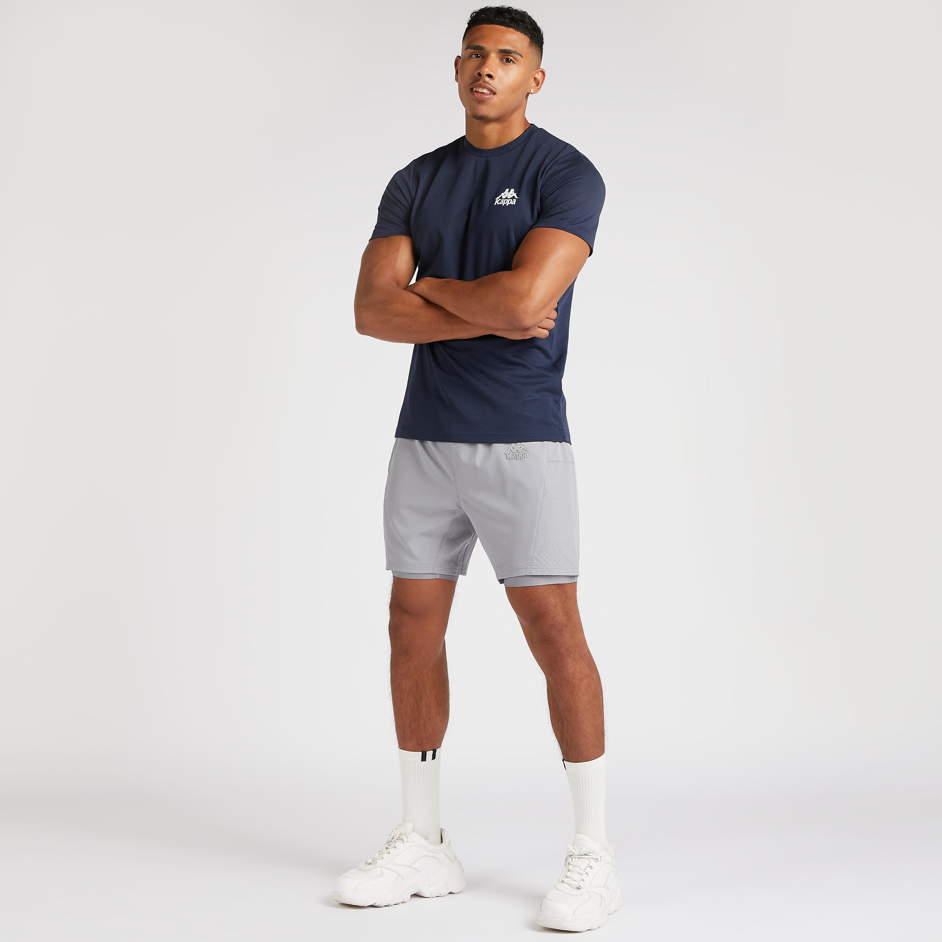 شورت متعدد الطبقات ورباط إغلاق من كابا-men-clothing-sportswearandactivewear-bottoms-image-4