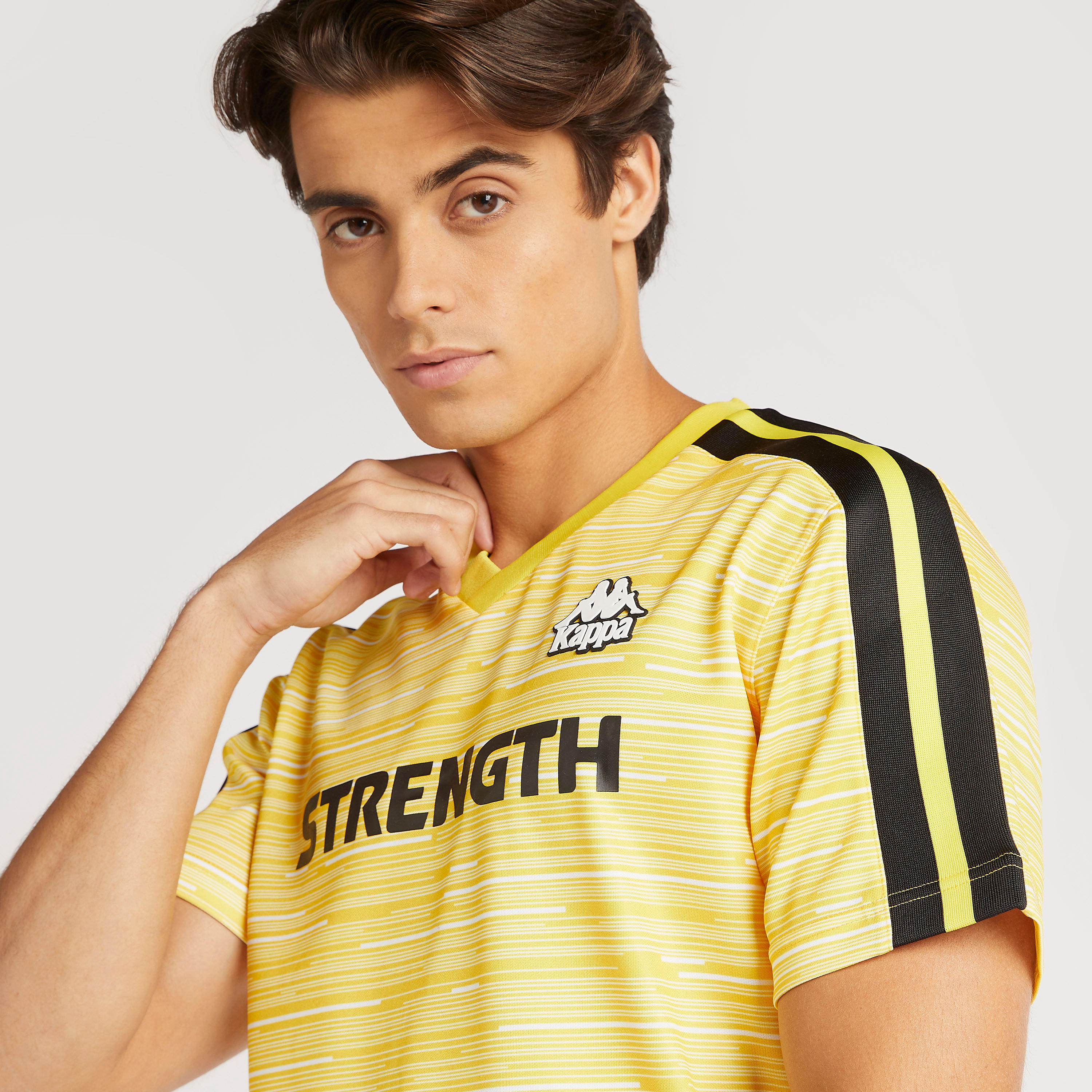 Kappa Printed T-shirt with V-neck and Short Sleeves-men-clothing-sportswearandactivewear-tshirtsandpolos-image-3