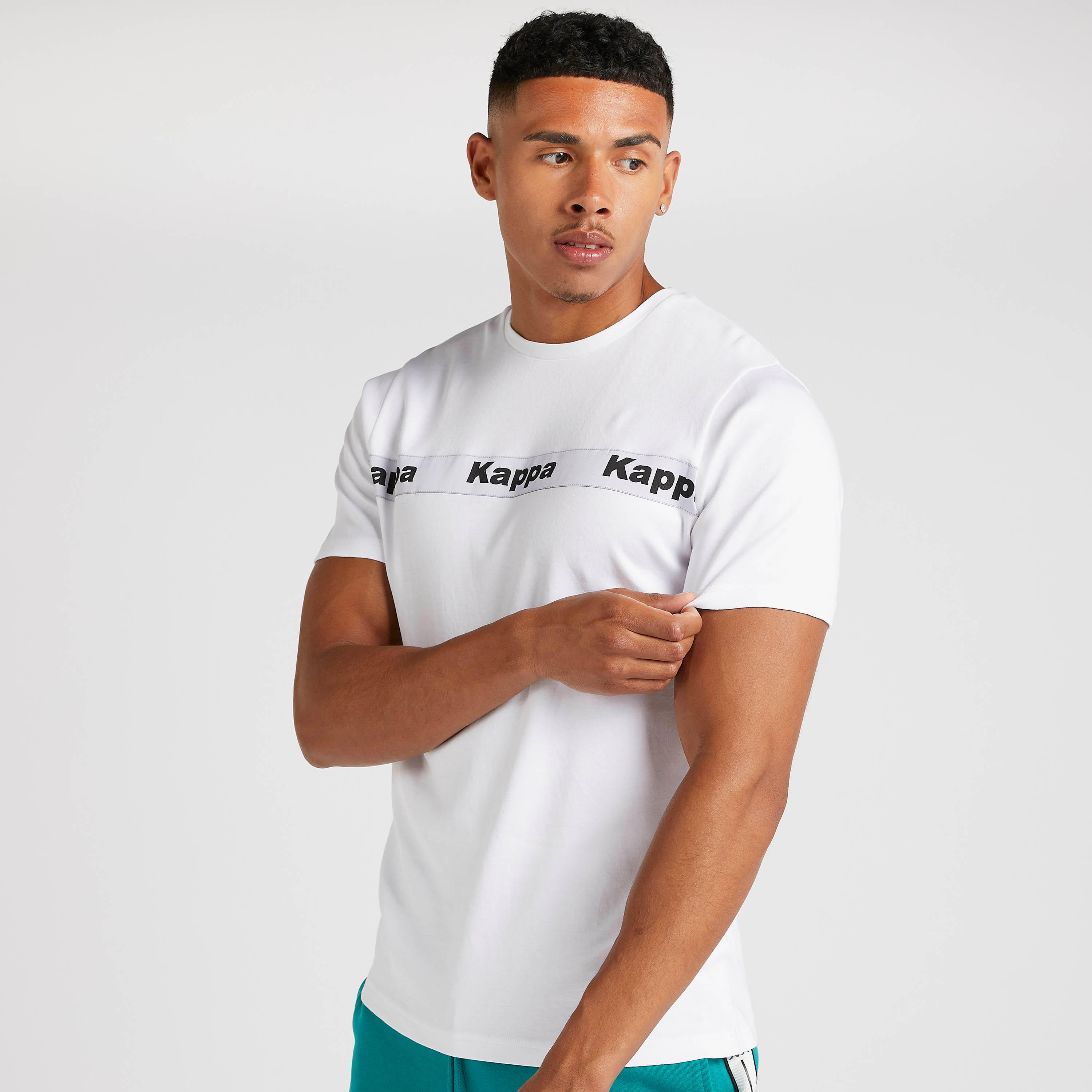 Kappa Logo Print T-shirt with Short Sleeves-men-clothing-sportswearandactivewear-tshirtsandpolos-image-1
