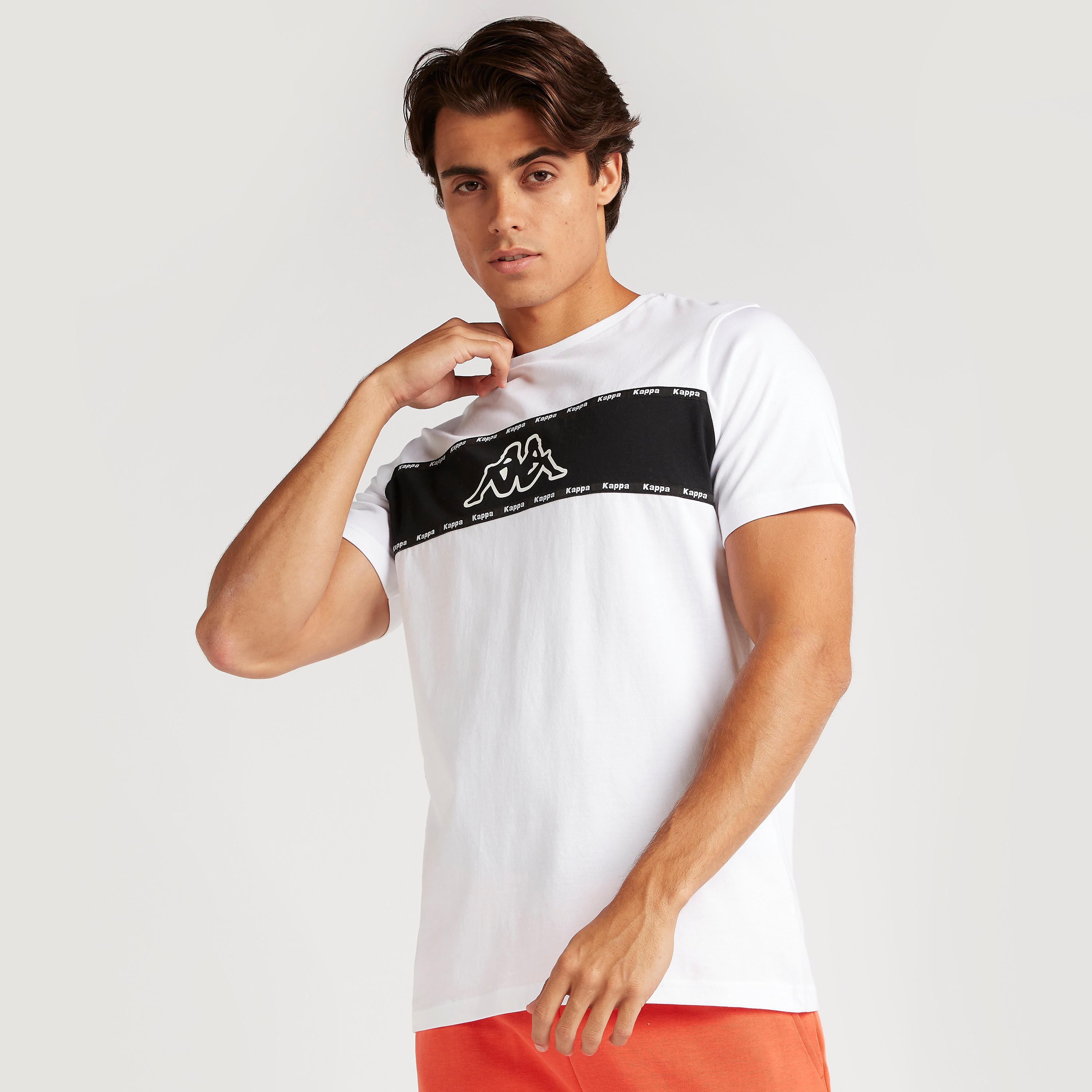 Kappa Printed Crew Neck T-shirt with Short Sleeves-men-clothing-sportswearandactivewear-tshirtsandpolos-image-1