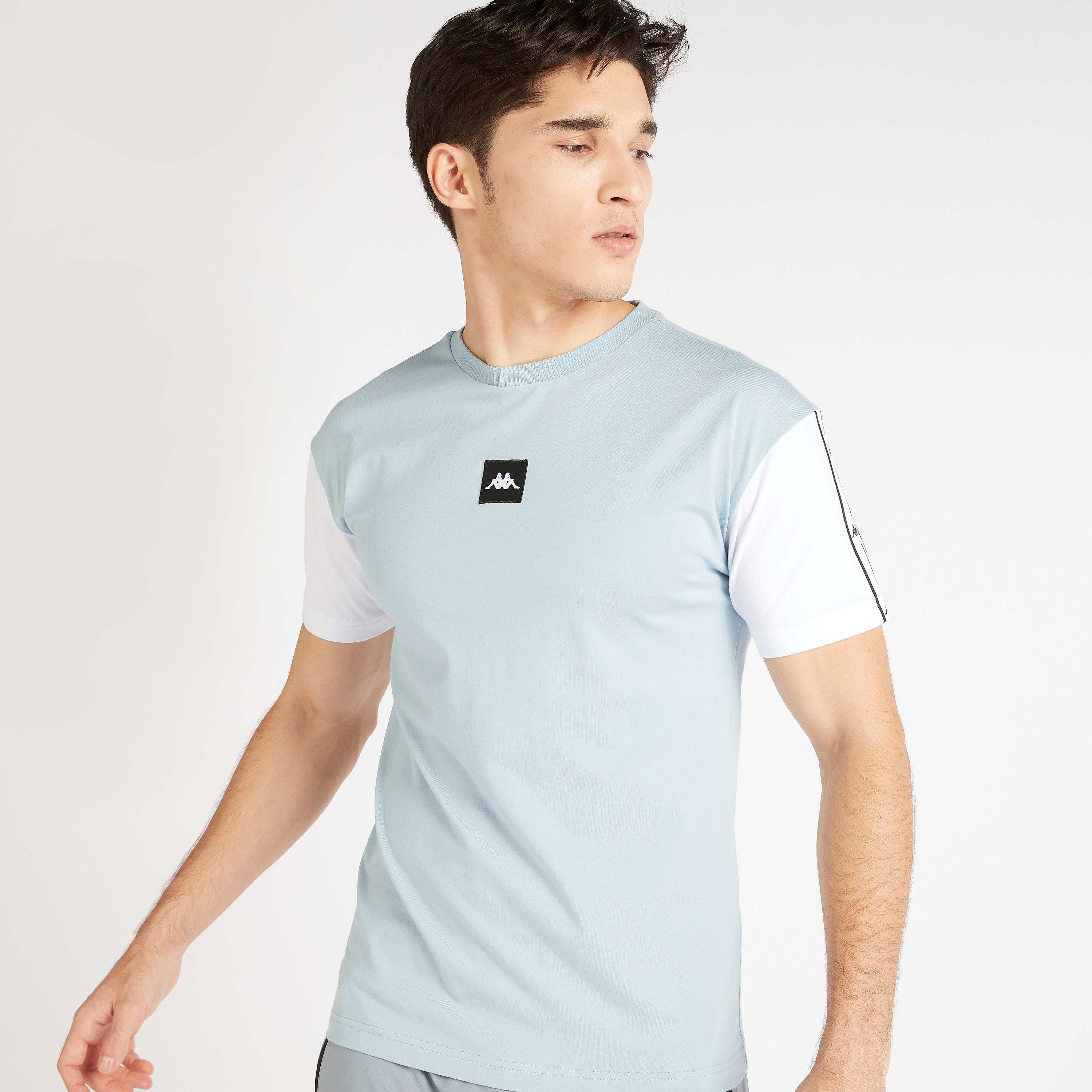 تيشيرت بياقة ضيّقة وأكمام قصيرة من كابا-men-clothing-sportswearandactivewear-tshirtsandpolos-image-1