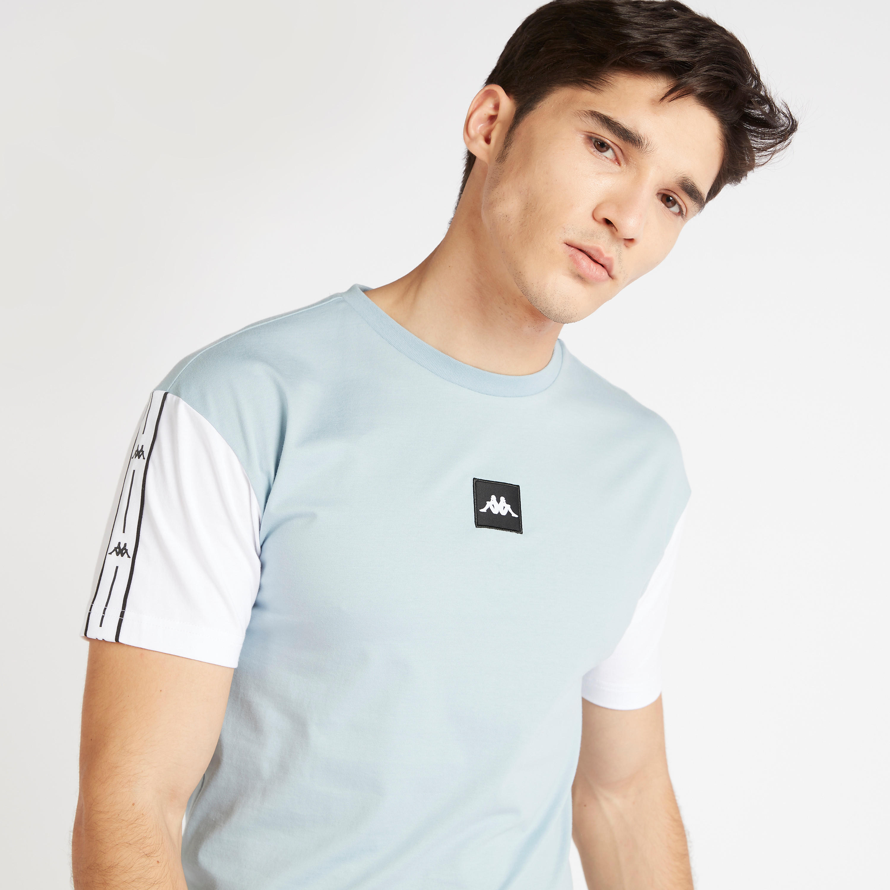 تيشيرت بياقة ضيّقة وأكمام قصيرة من كابا-men-clothing-sportswearandactivewear-tshirtsandpolos-image-3