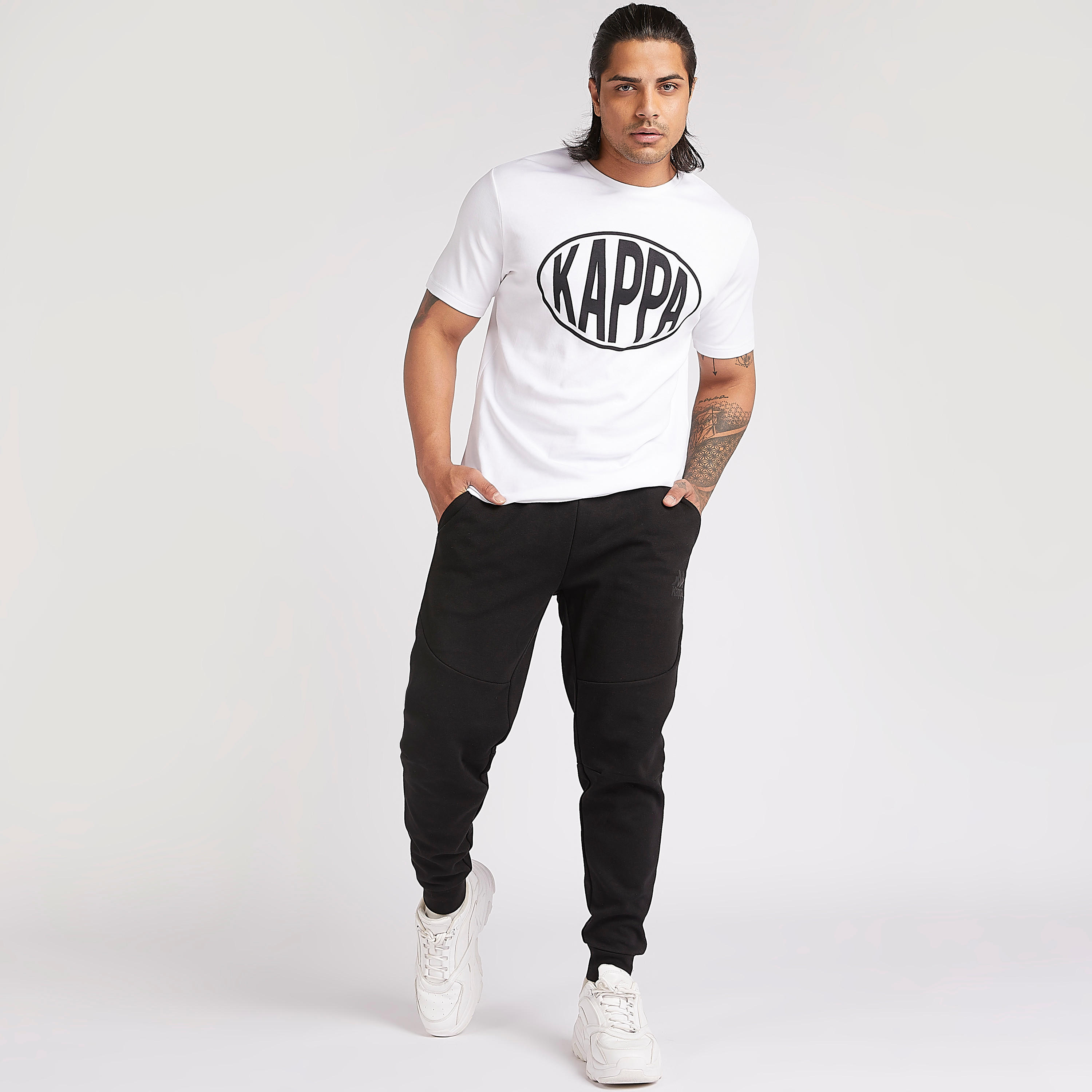 Kappa Solid Track Pants with Drawstring and Pockets-men-clothing-sportswearandactivewear-tracksuits-image-2