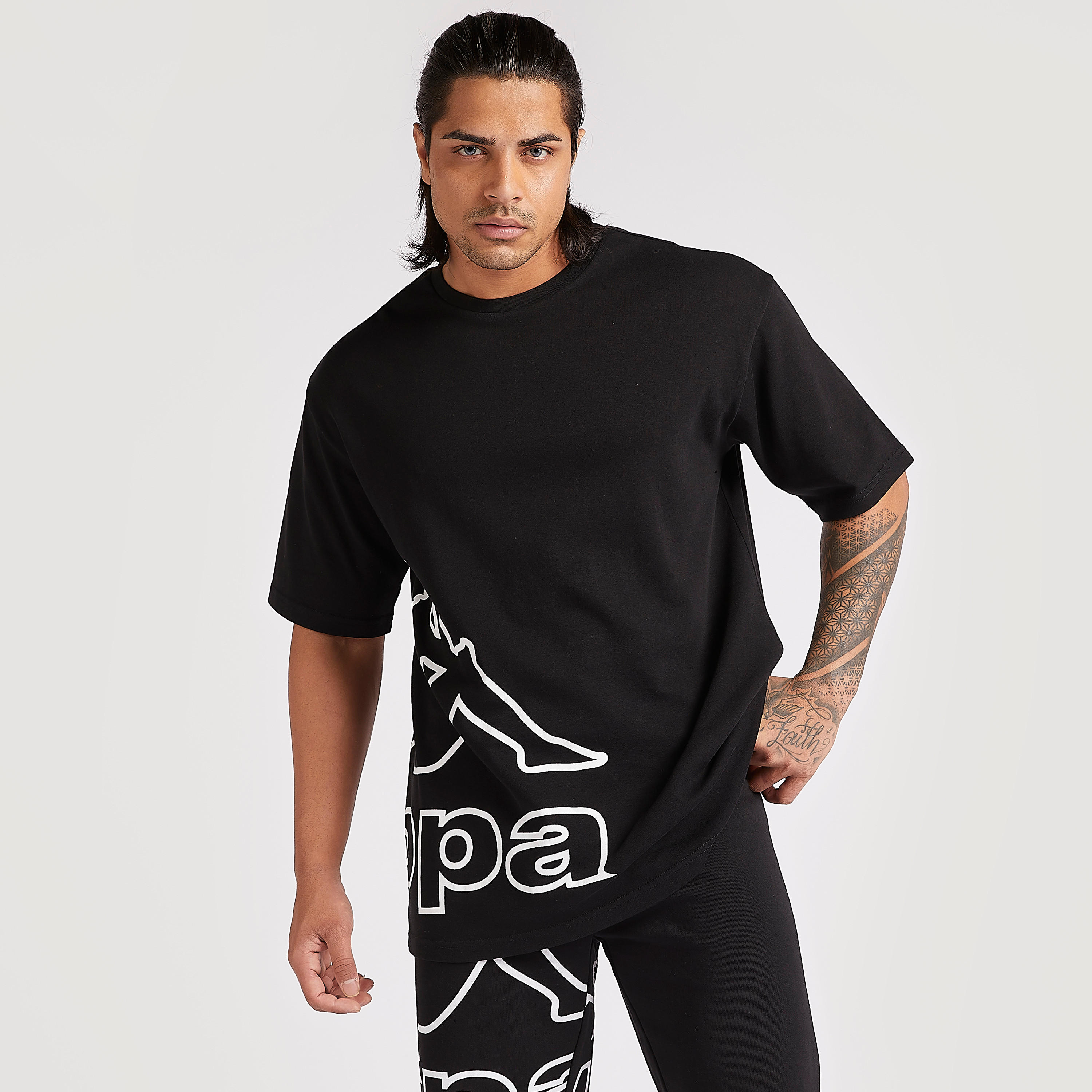 Kappa Printed Crew Neck T-shirt with Short Sleeves-men-clothing-sportswearandactivewear-tshirtsandpolos-image-1
