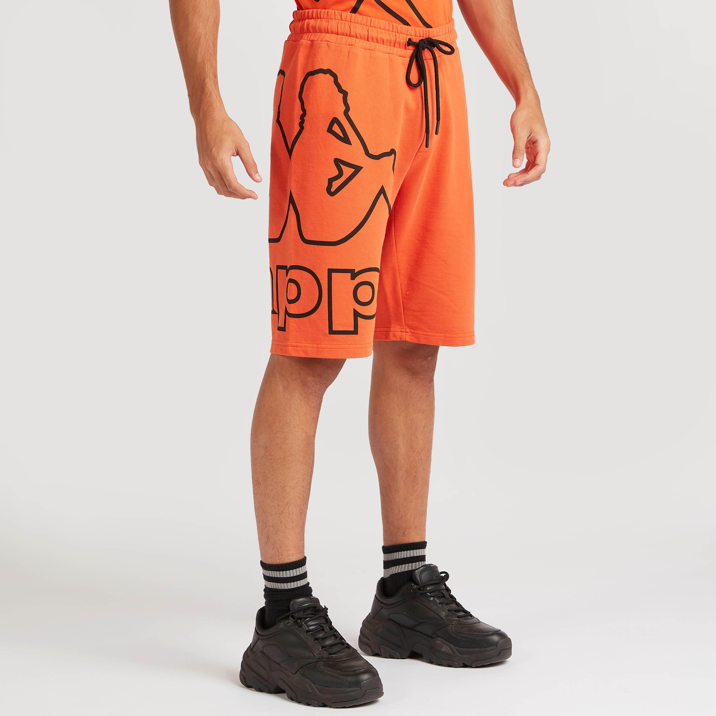 Kappa Printed Shorts with Drawstring Closure-men-clothing-sportswearandactivewear-bottoms-image-1