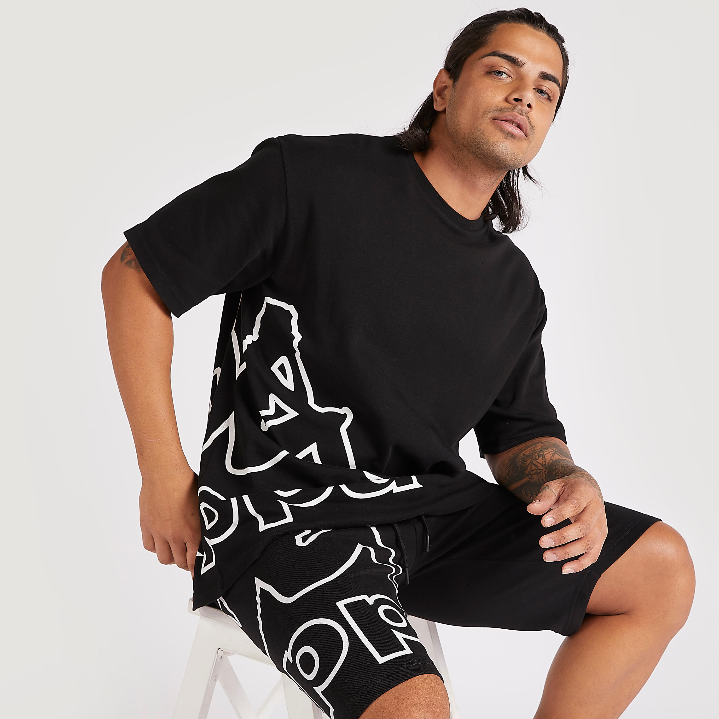 Kappa Printed Shorts with Drawstring Closure-men-clothing-sportswearandactivewear-bottoms-image-2