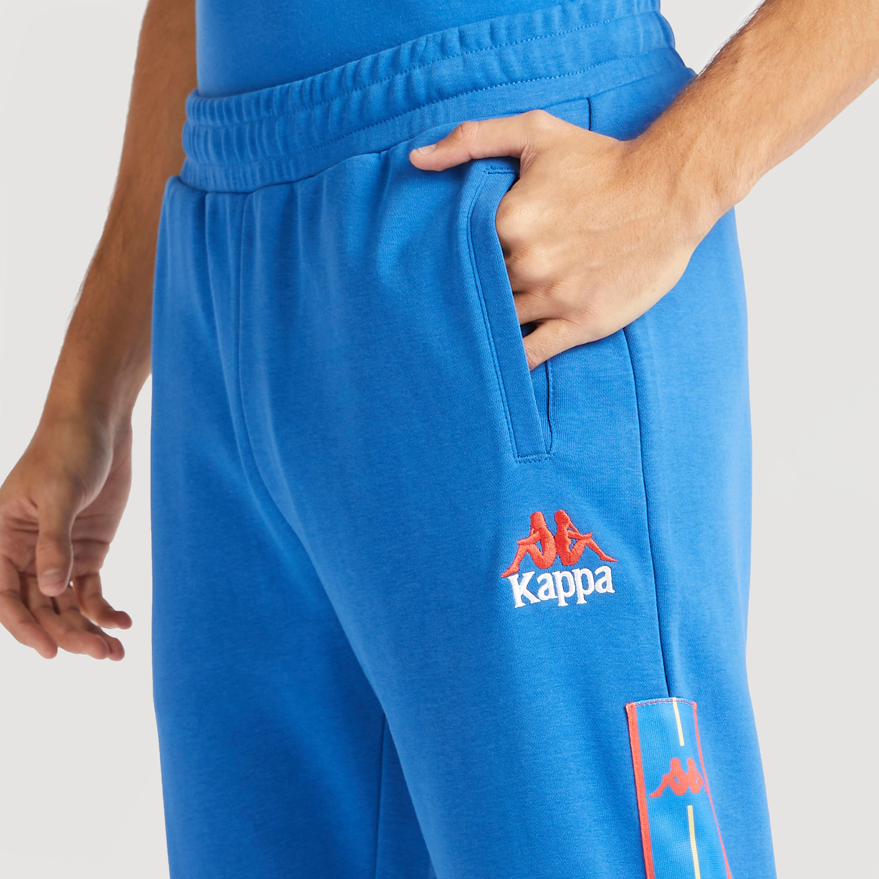 Kappa Solid Track Pants with Elasticated Waistband-men-clothing-sportswearandactivewear-tracksuits-image-3