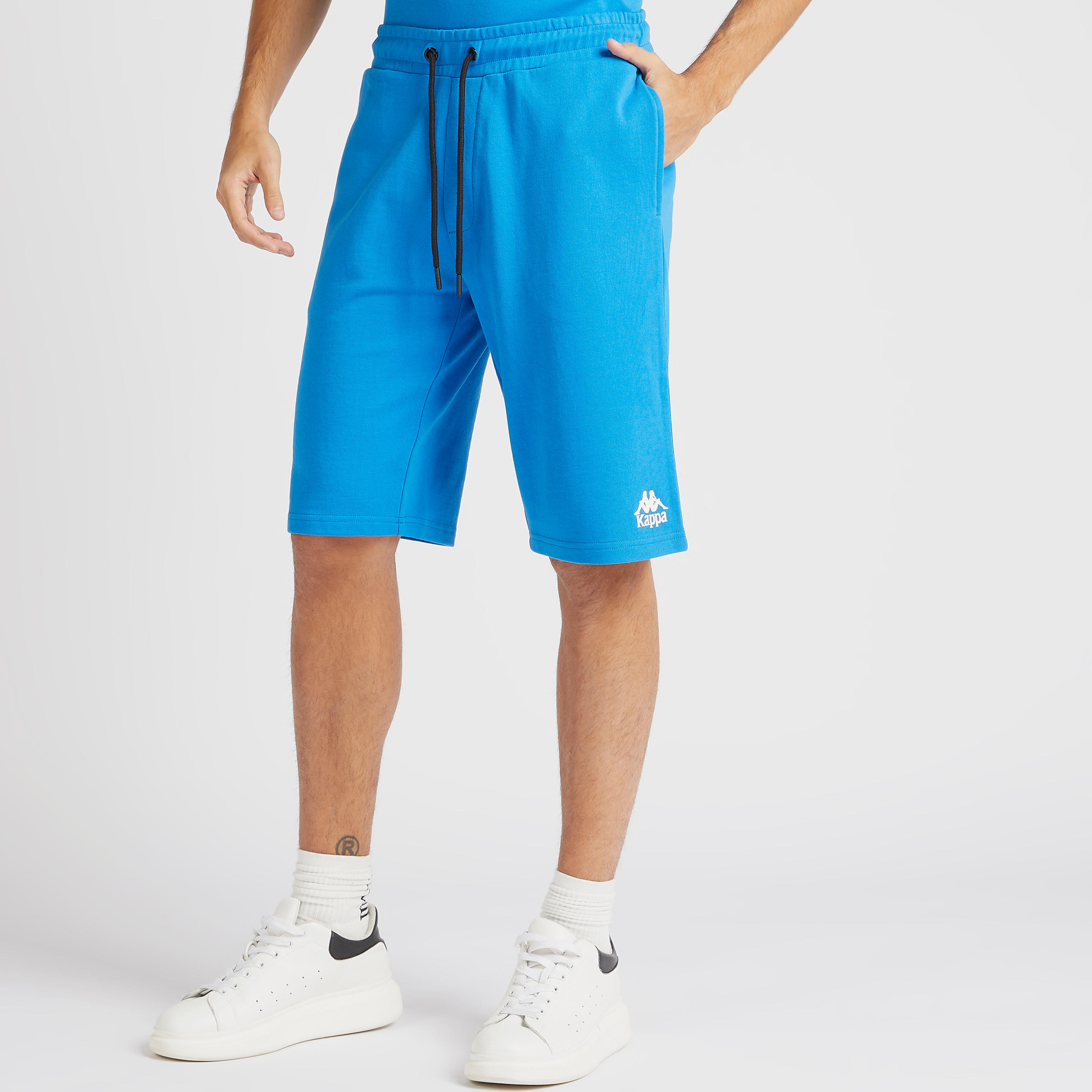 Kappa Solid Shorts with Drawstring Closure and Pockets-men-clothing-sportswearandactivewear-bottoms-image-1