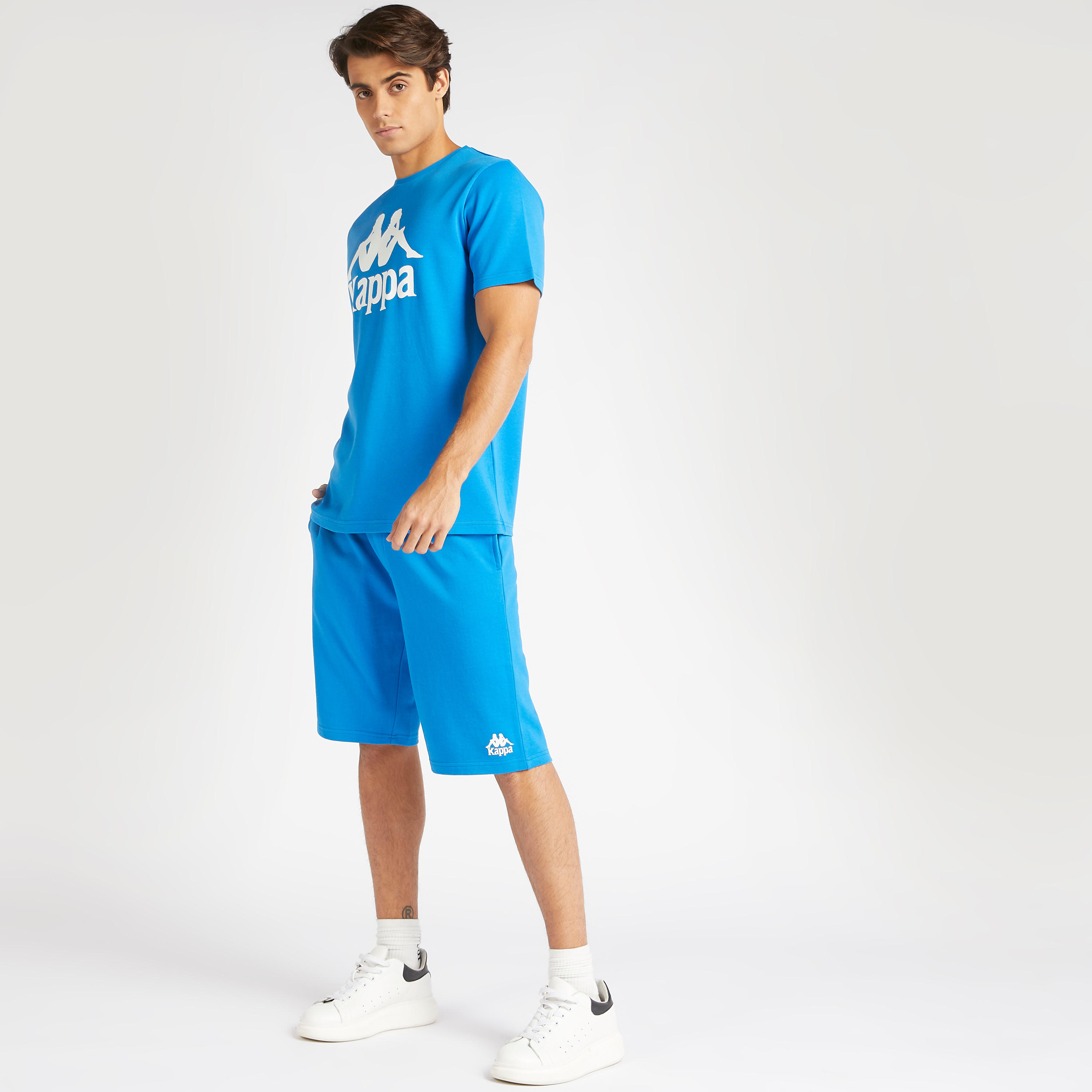 Kappa Solid Shorts with Drawstring Closure and Pockets-men-clothing-sportswearandactivewear-bottoms-image-2