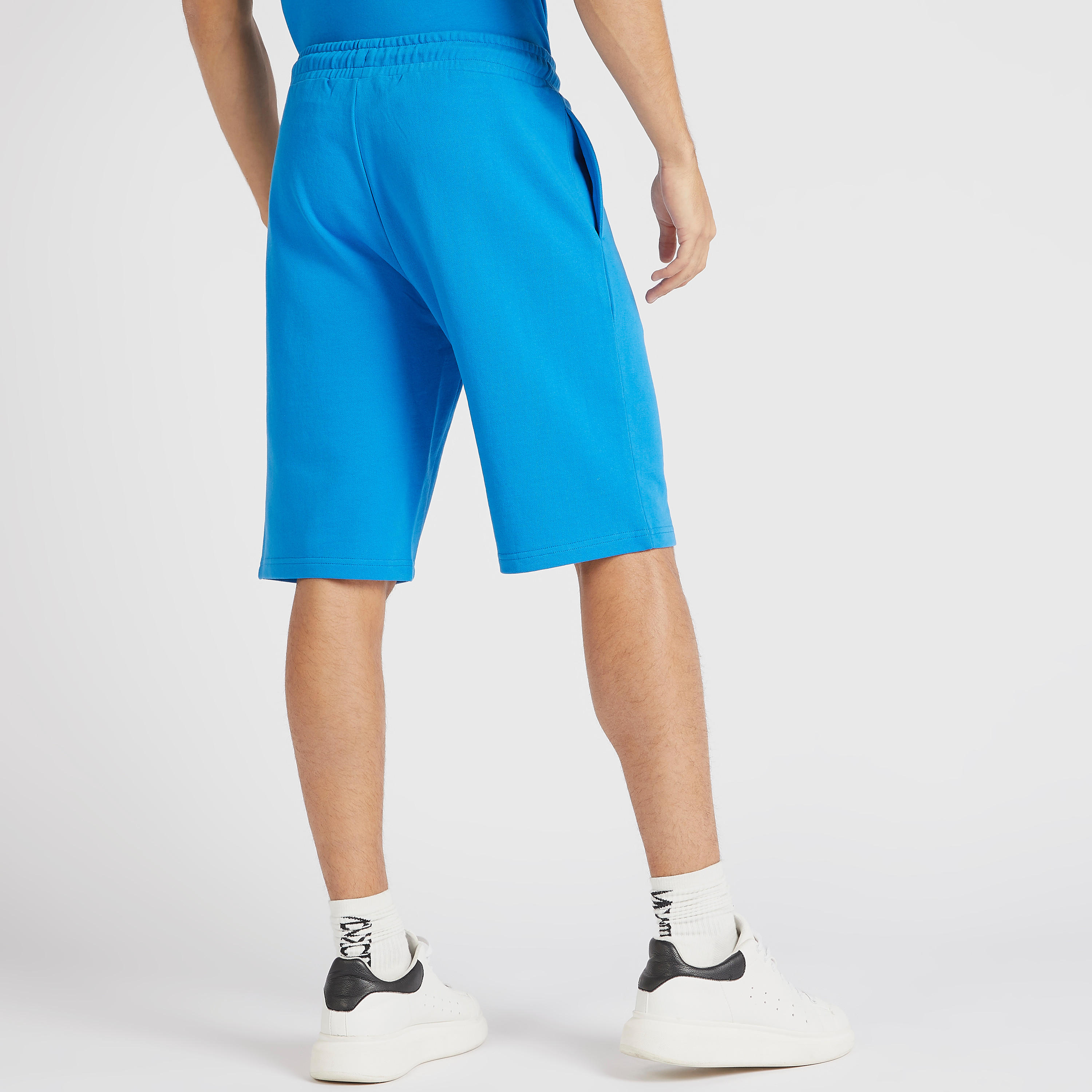 Kappa Solid Shorts with Drawstring Closure and Pockets-men-clothing-sportswearandactivewear-bottoms-image-4