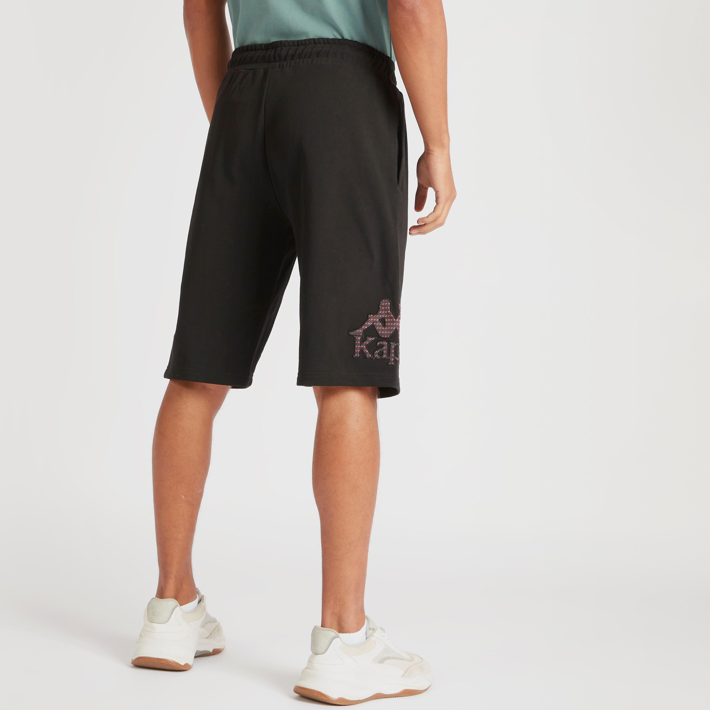 Kappa Solid Shorts with Pockets and Embroidered Detail-men-clothing-sportswearandactivewear-bottoms-image-4