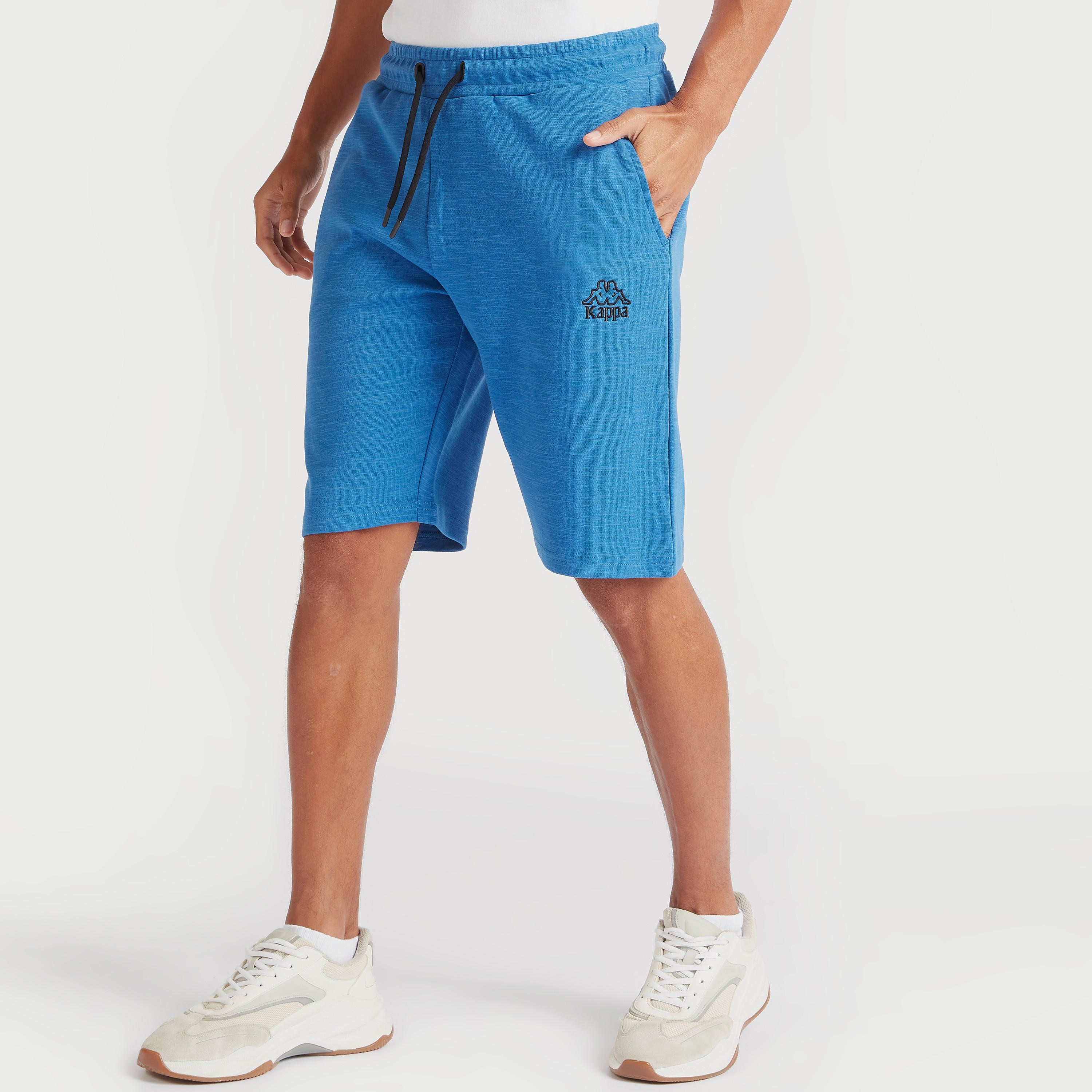 Kappa Solid Shorts with Pockets and Drawstring Closure-men-clothing-sportswearandactivewear-bottoms-image-1