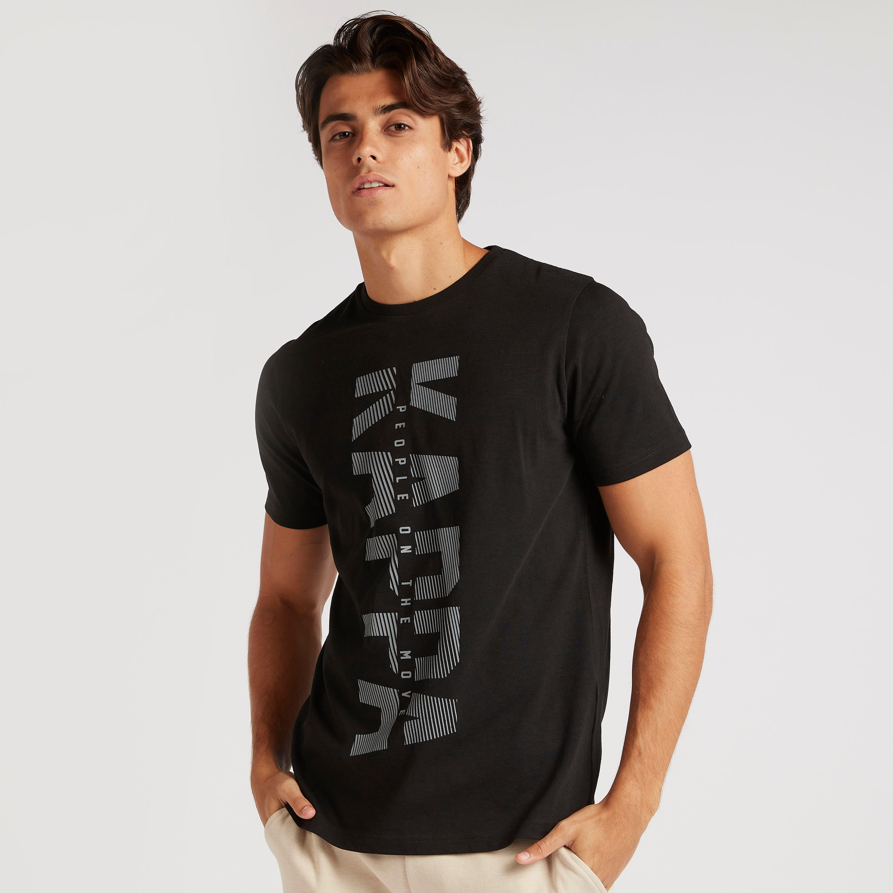 Kappa Typographic Print T-shirt with Short Sleeves-men-clothing-sportswearandactivewear-tshirtsandpolos-image-1