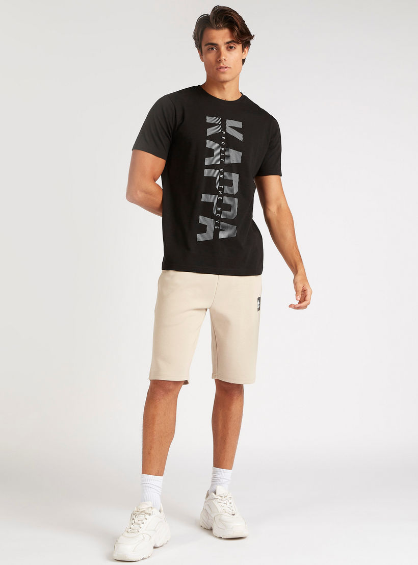 Kappa Typographic Print T-shirt with Short Sleeves-men-clothing-sportswearandactivewear-tshirtsandpolos-image-2