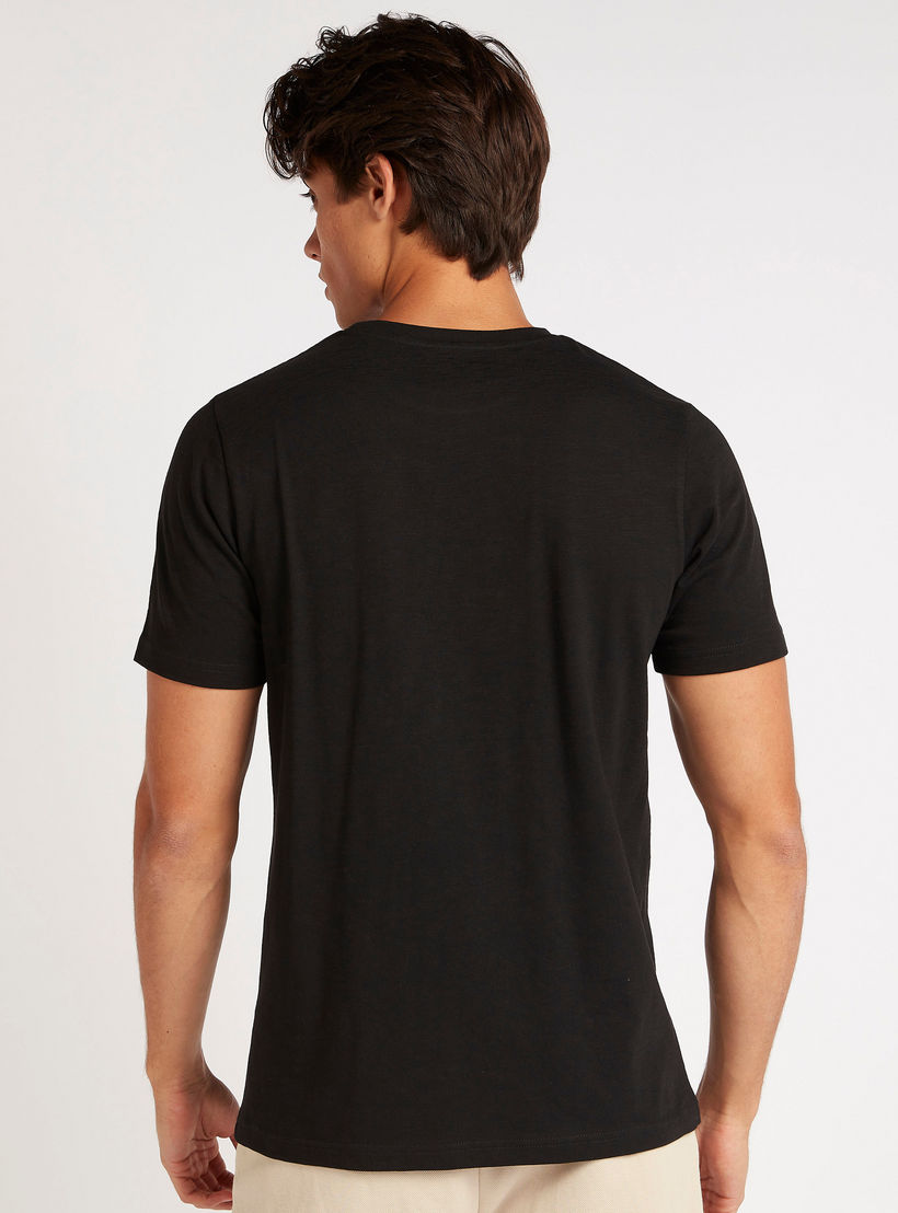 Kappa Typographic Print T-shirt with Short Sleeves-men-clothing-sportswearandactivewear-tshirtsandpolos-image-4