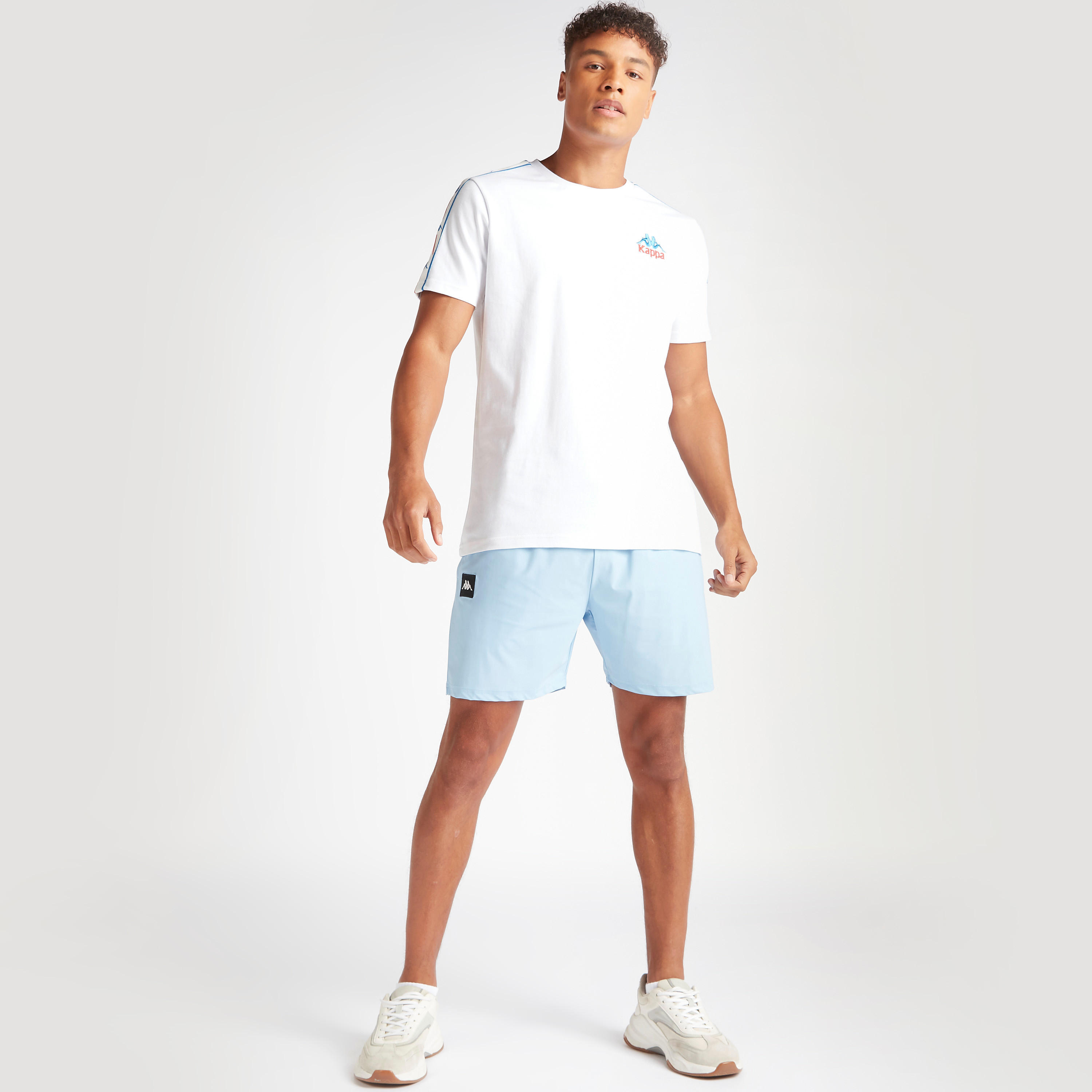 شورت سادة بخصر مطاطي وجيوب من كابا-men-clothing-sportswearandactivewear-bottoms-image-3