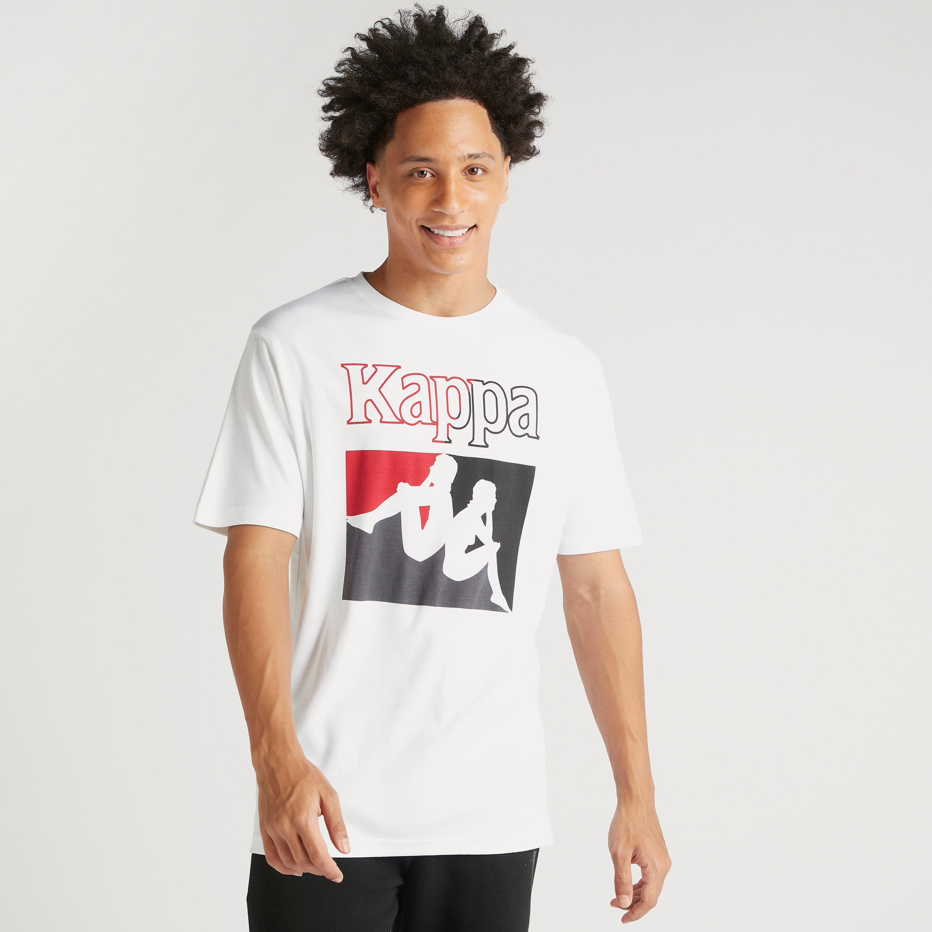 تيشيرت بياقة ضيّقة وأكمام قصيرة وطبعات من كابا-men-clothing-sportswearandactivewear-tshirtsandpolos-image-1