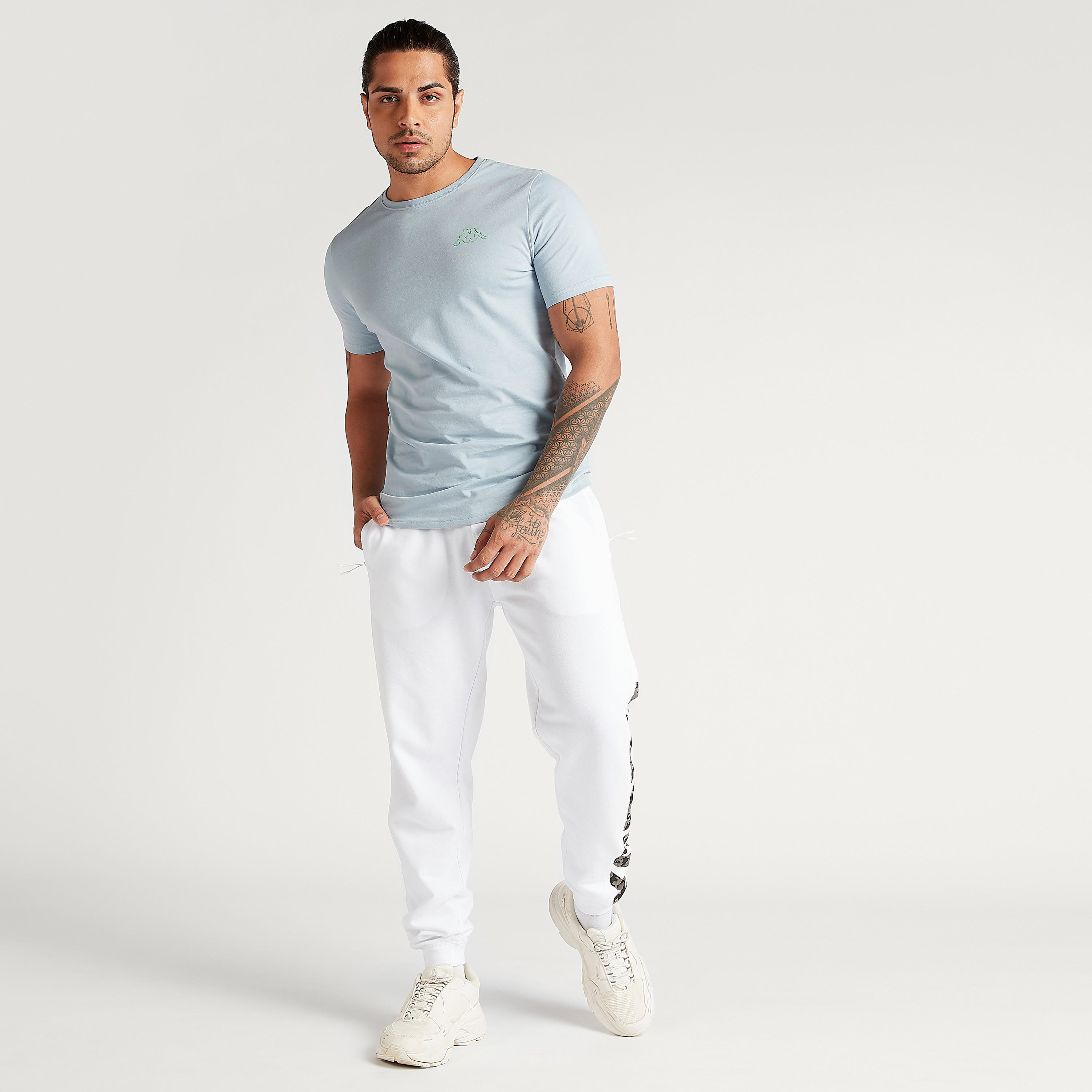 Kappa Solid Crew Neck T-shirt with Short Sleeves-men-clothing-sportswearandactivewear-tshirtsandpolos-image-2