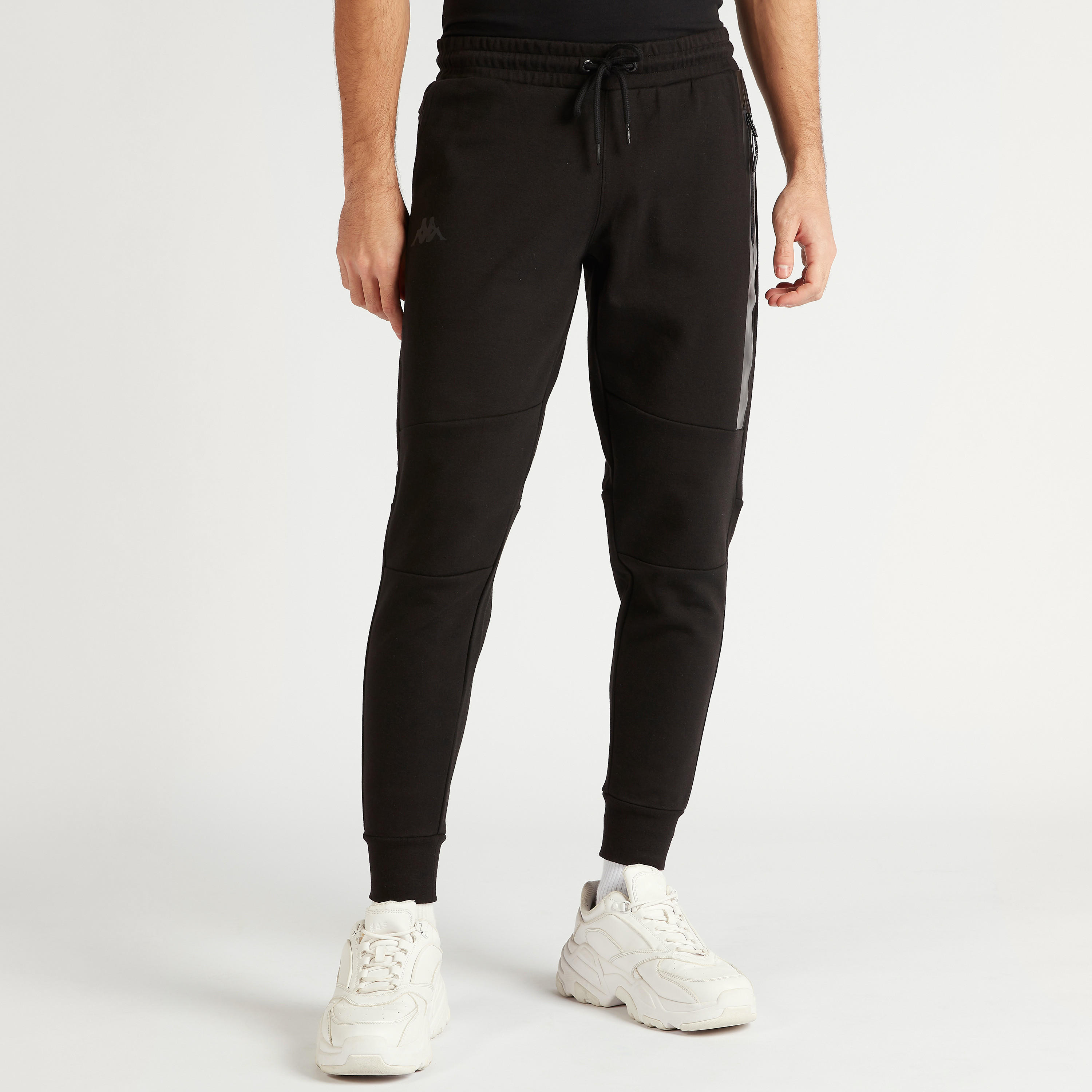 بنطلون رياضي سادة برباط إغلاق وجيوب من كابا-men-clothing-sportswearandactivewear-tracksuits-image-5