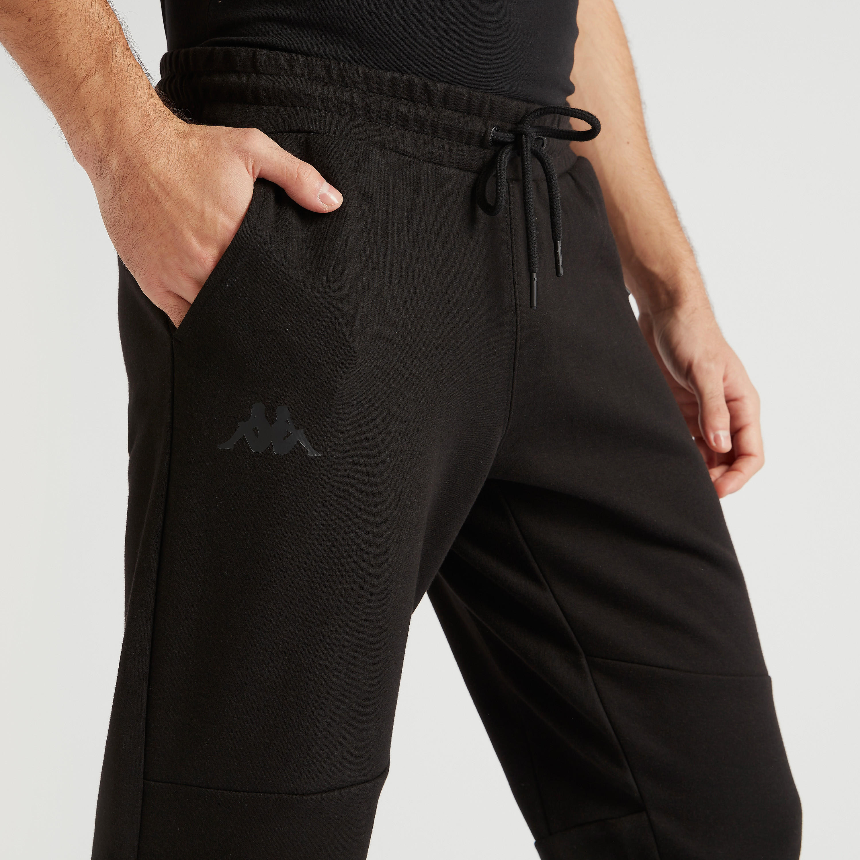 بنطلون رياضي سادة برباط إغلاق وجيوب من كابا-men-clothing-sportswearandactivewear-tracksuits-image-3