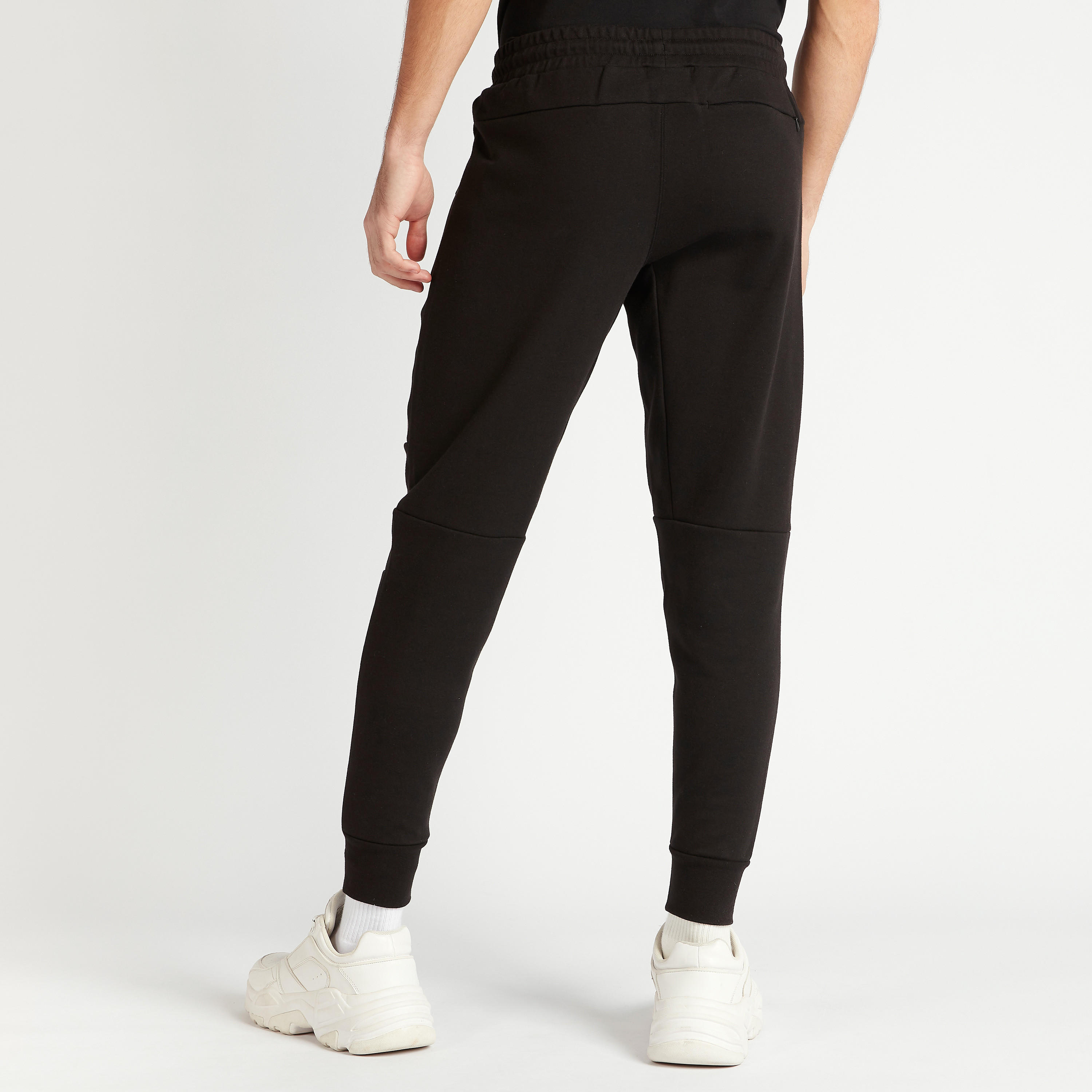 بنطلون رياضي سادة برباط إغلاق وجيوب من كابا-men-clothing-sportswearandactivewear-tracksuits-image-2