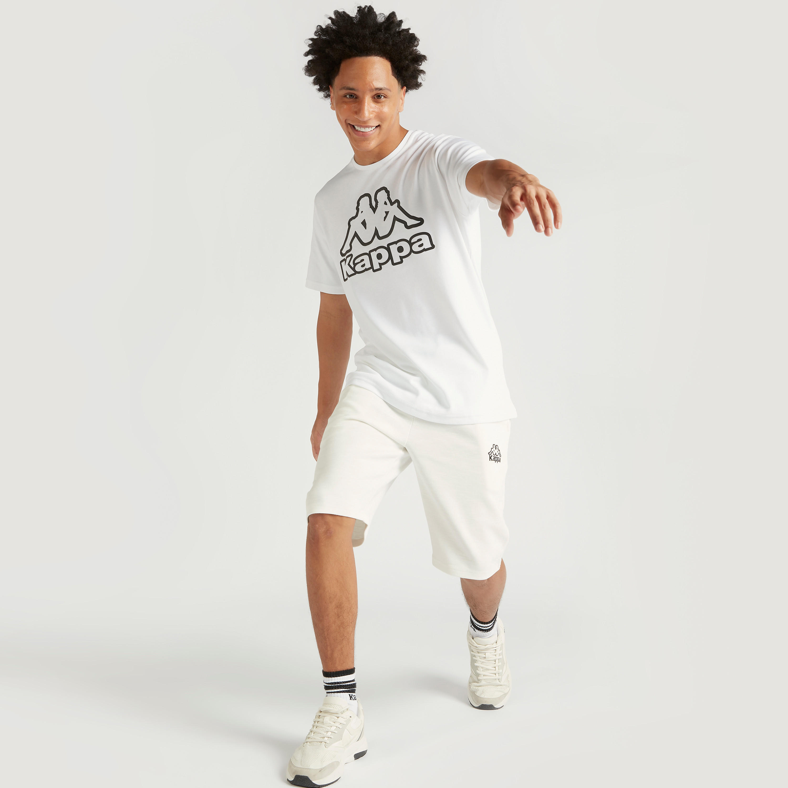 Kappa Solid Shorts with Drawstring Closure and Pockets-men-clothing-sportswearandactivewear-bottoms-image-2