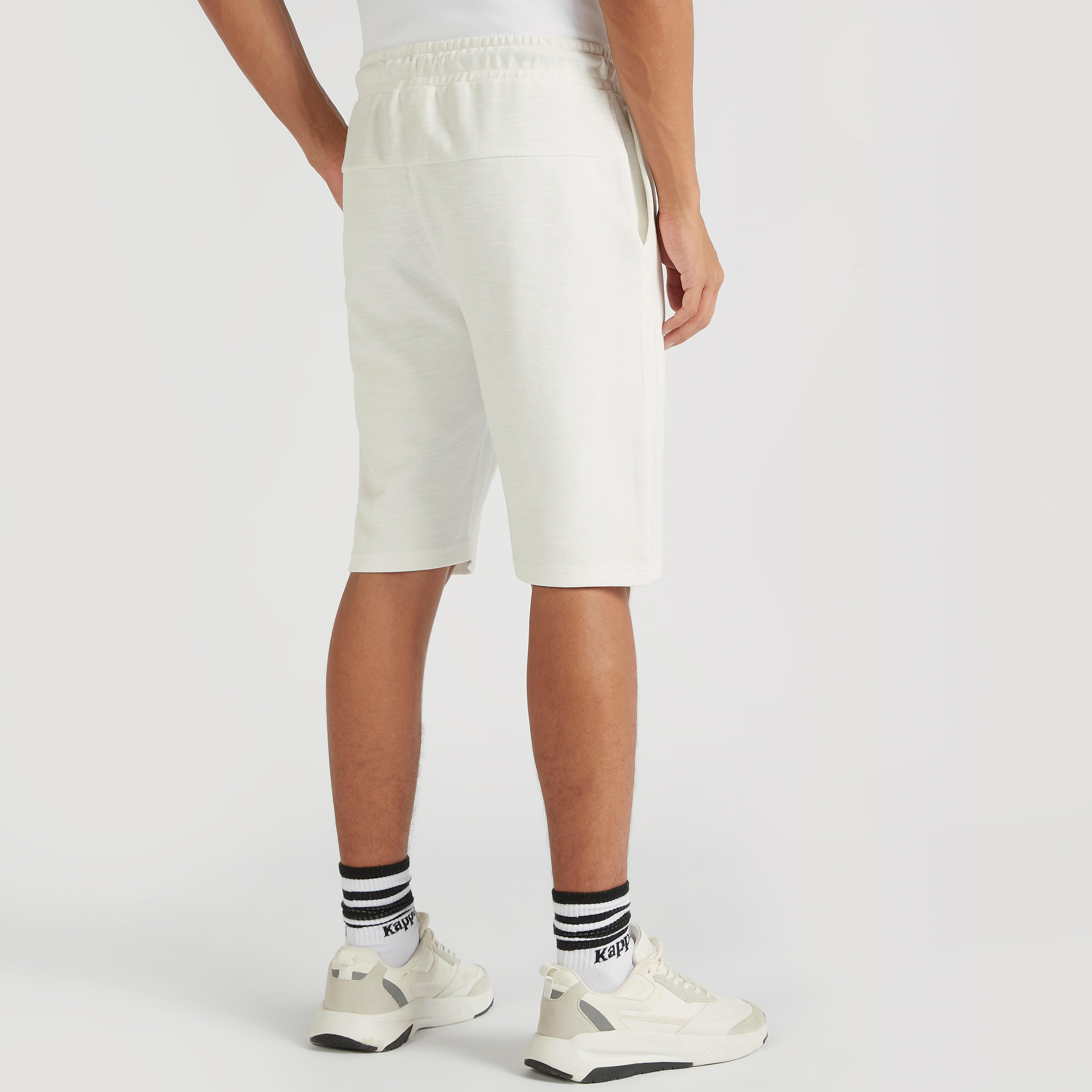 Kappa Solid Shorts with Drawstring Closure and Pockets-men-clothing-sportswearandactivewear-bottoms-image-4