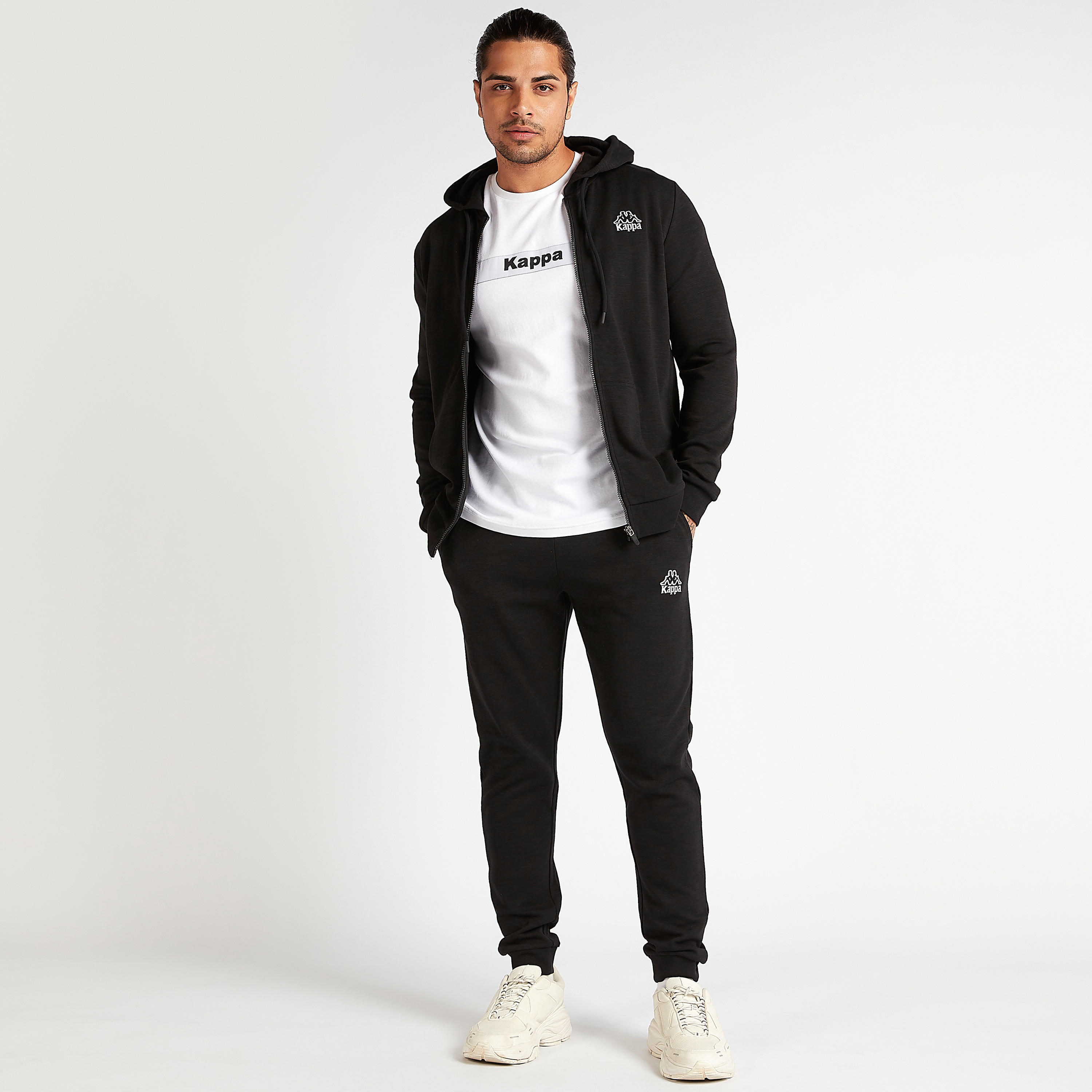 Kappa Solid Zip Through Hooded Jacket with Pockets -men-winterwear-hoodiesandsweatshirts-image-2