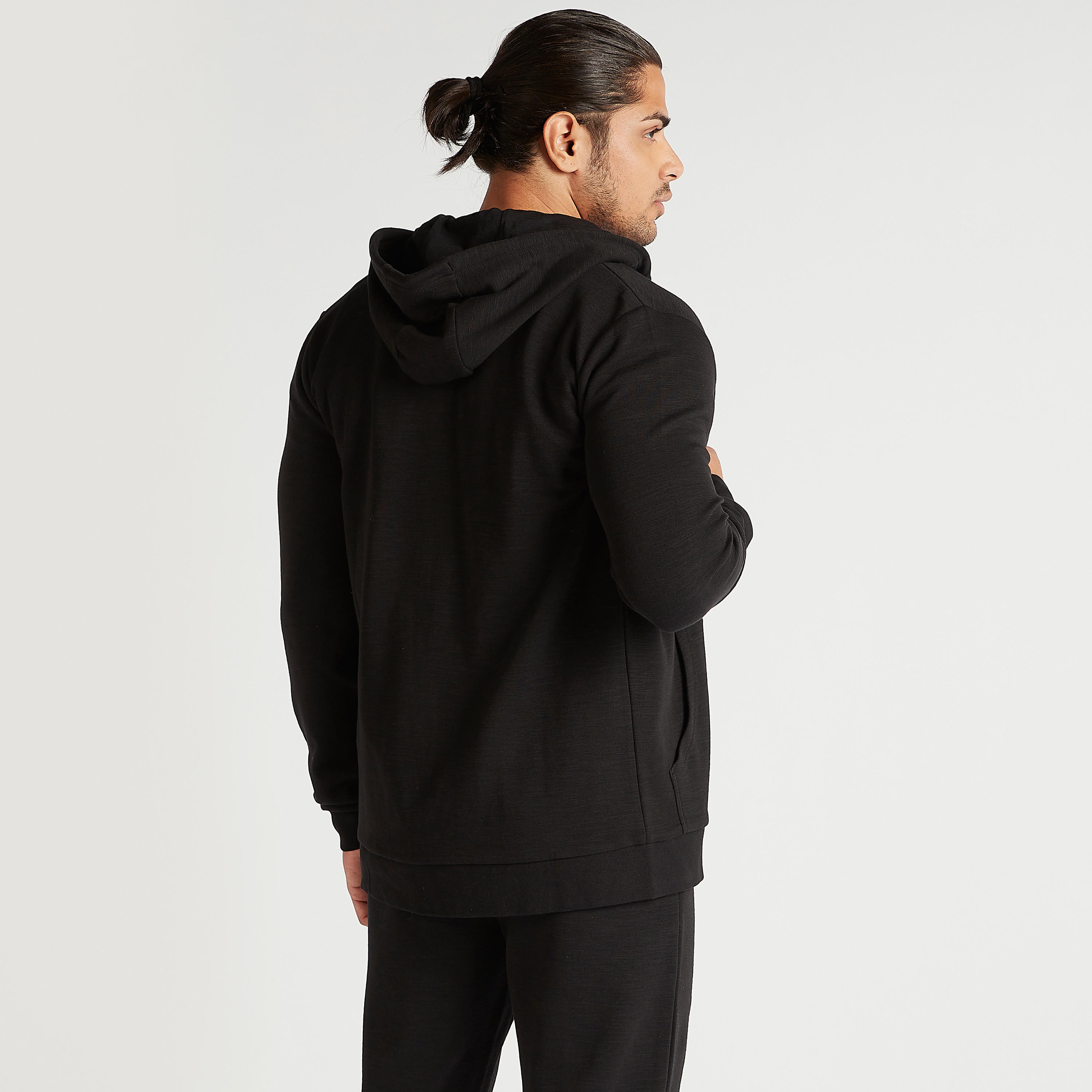 Kappa Solid Zip Through Hooded Jacket with Pockets -men-winterwear-hoodiesandsweatshirts-image-4