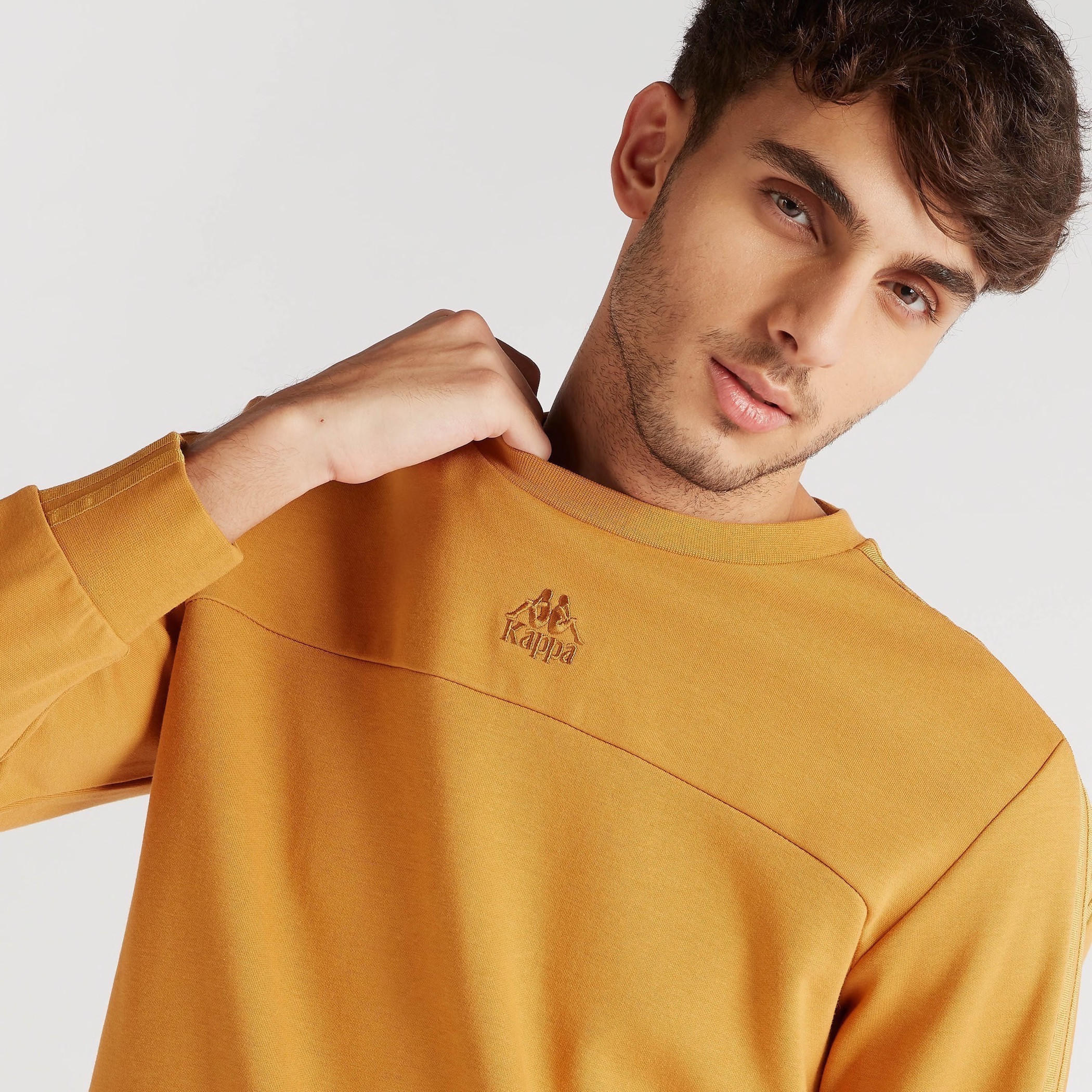 Kappa Solid Sweatshirt with Long Sleeves-men-winterwear-hoodiesandsweatshirts-image-3