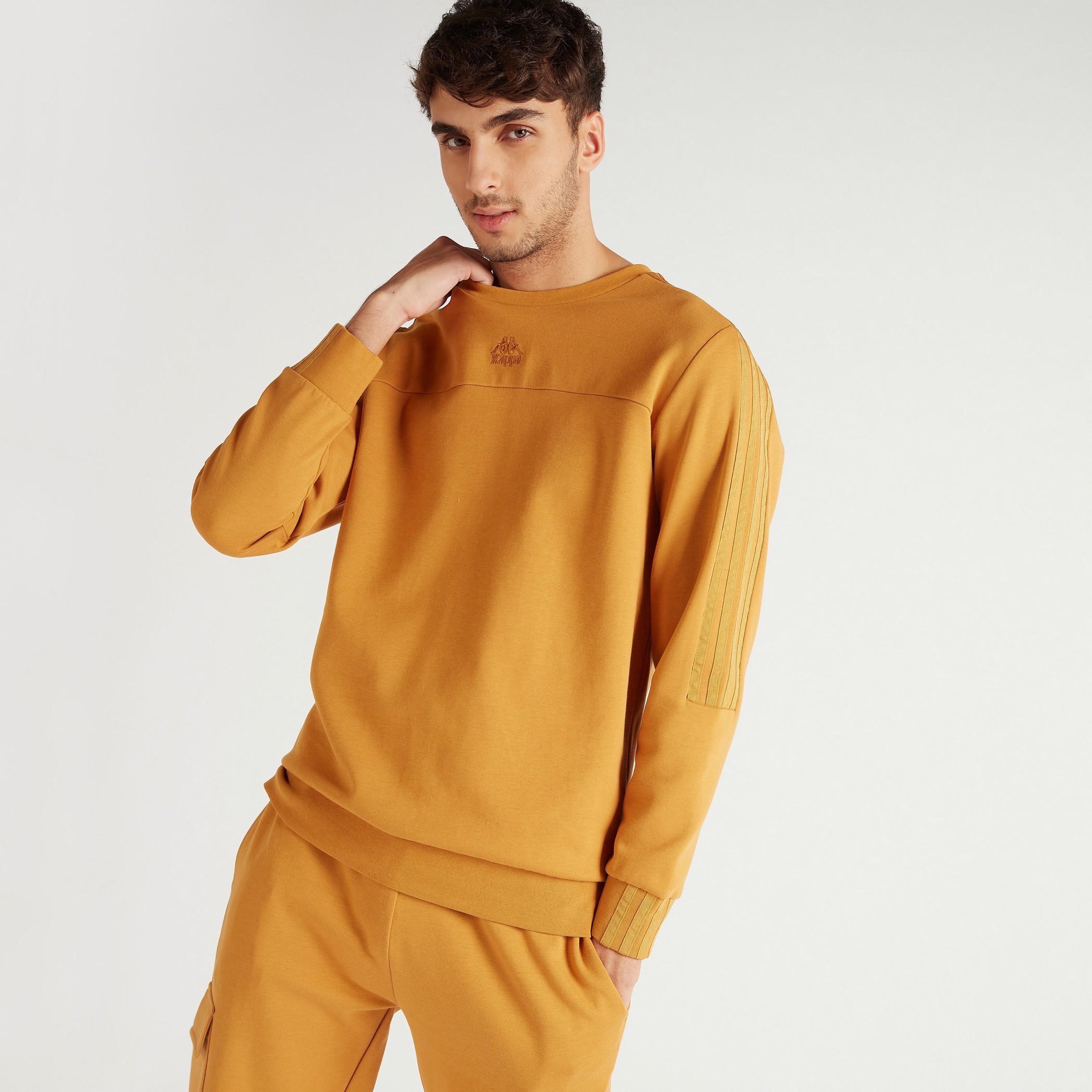 Kappa Solid Sweatshirt with Long Sleeves-men-winterwear-hoodiesandsweatshirts-image-6