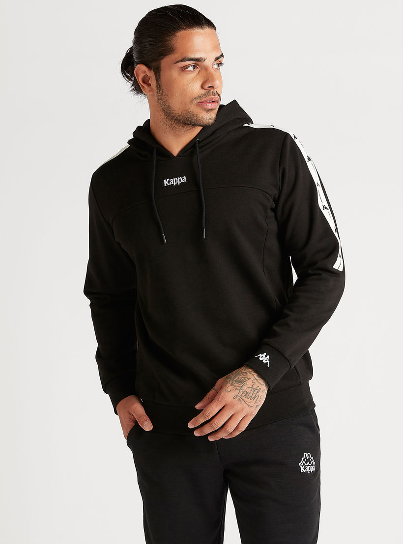 هودي بتفاصيل شعار وأكمام طويلة من كابا-men-winterwear-hoodiesandsweatshirts-image-1