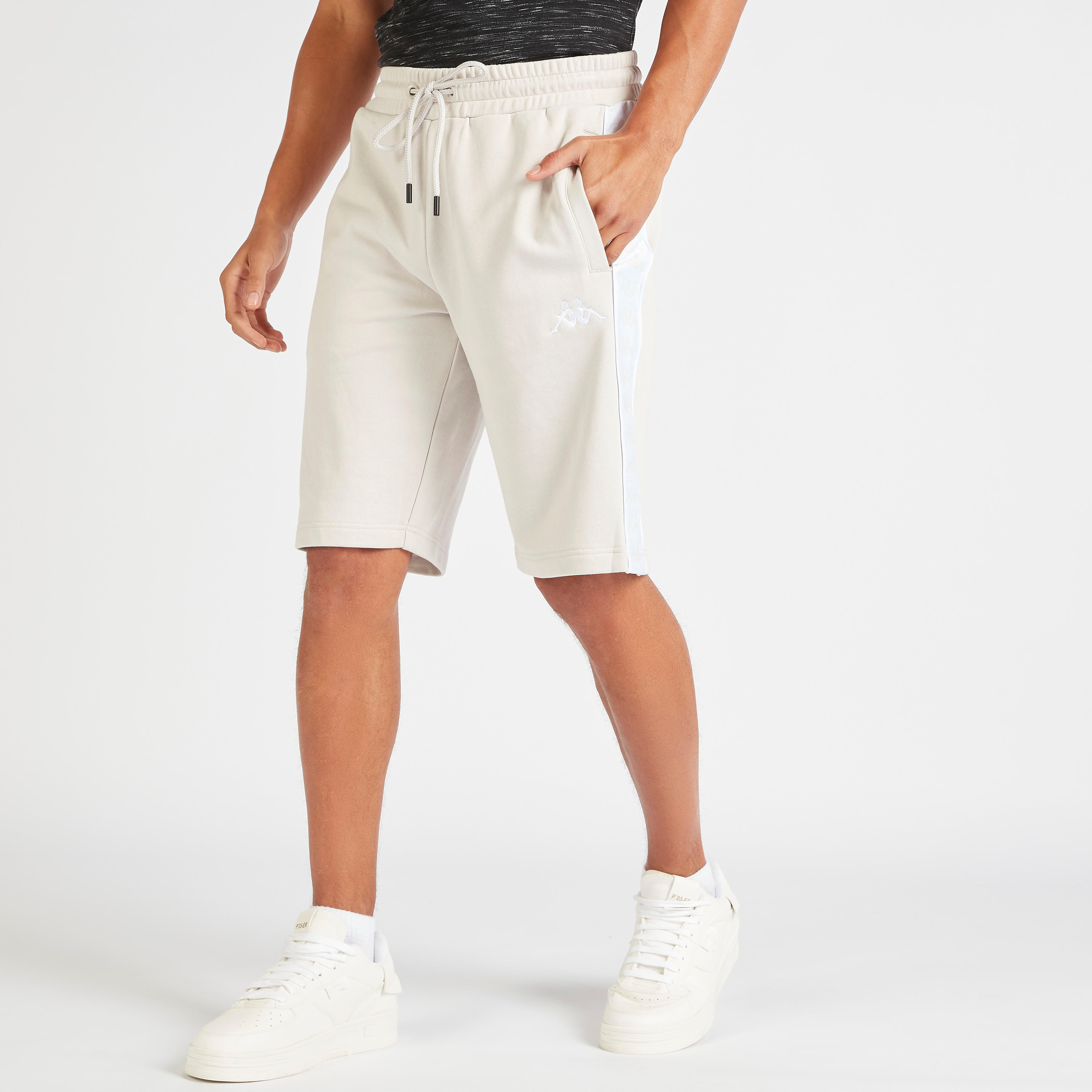 Kappa Logo Print Shorts with Drawstring Closure-men-clothing-sportswearandactivewear-bottoms-image-1