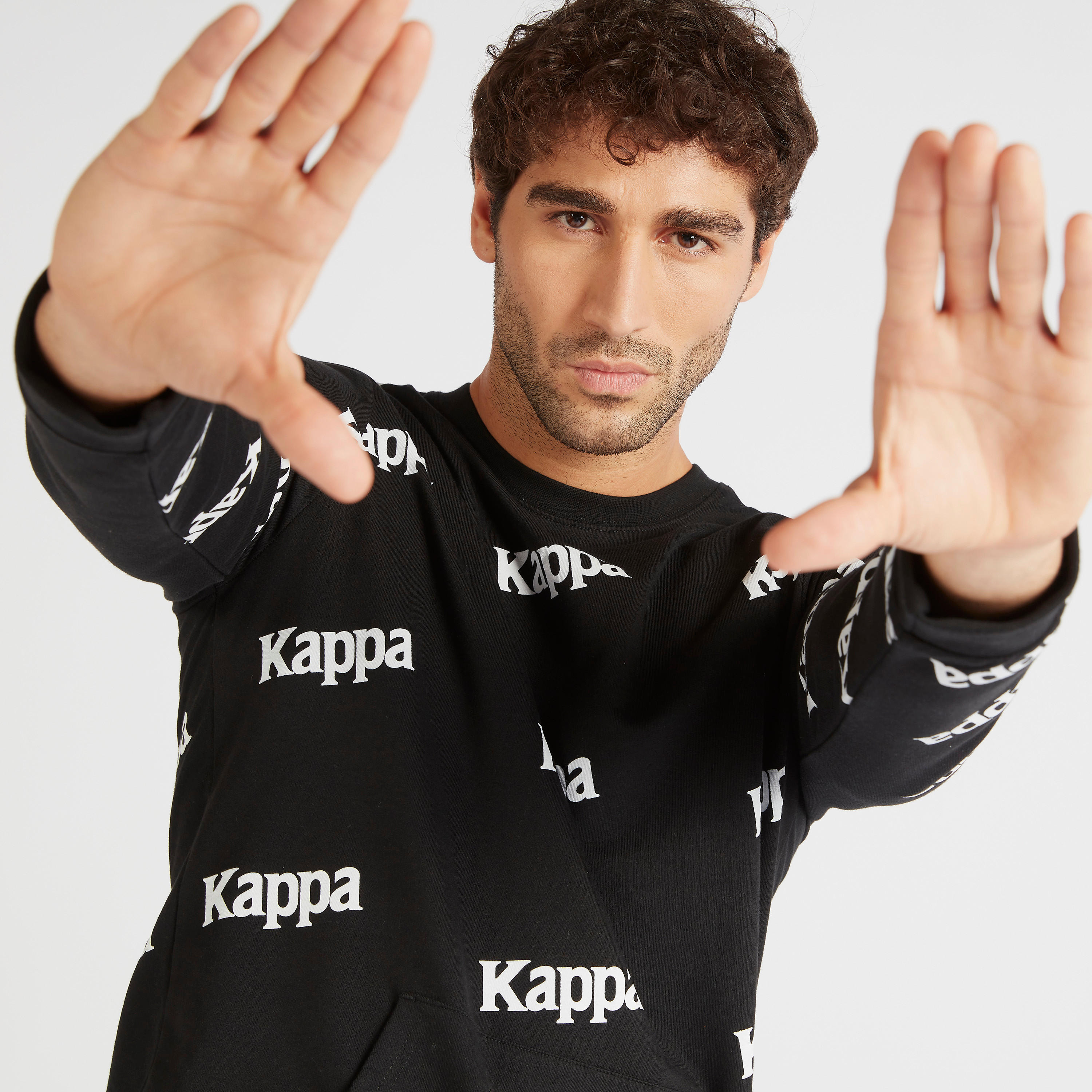 Kappa Printed Crew Neck Sweatshirt-men-winterwear-hoodiesandsweatshirts-image-1