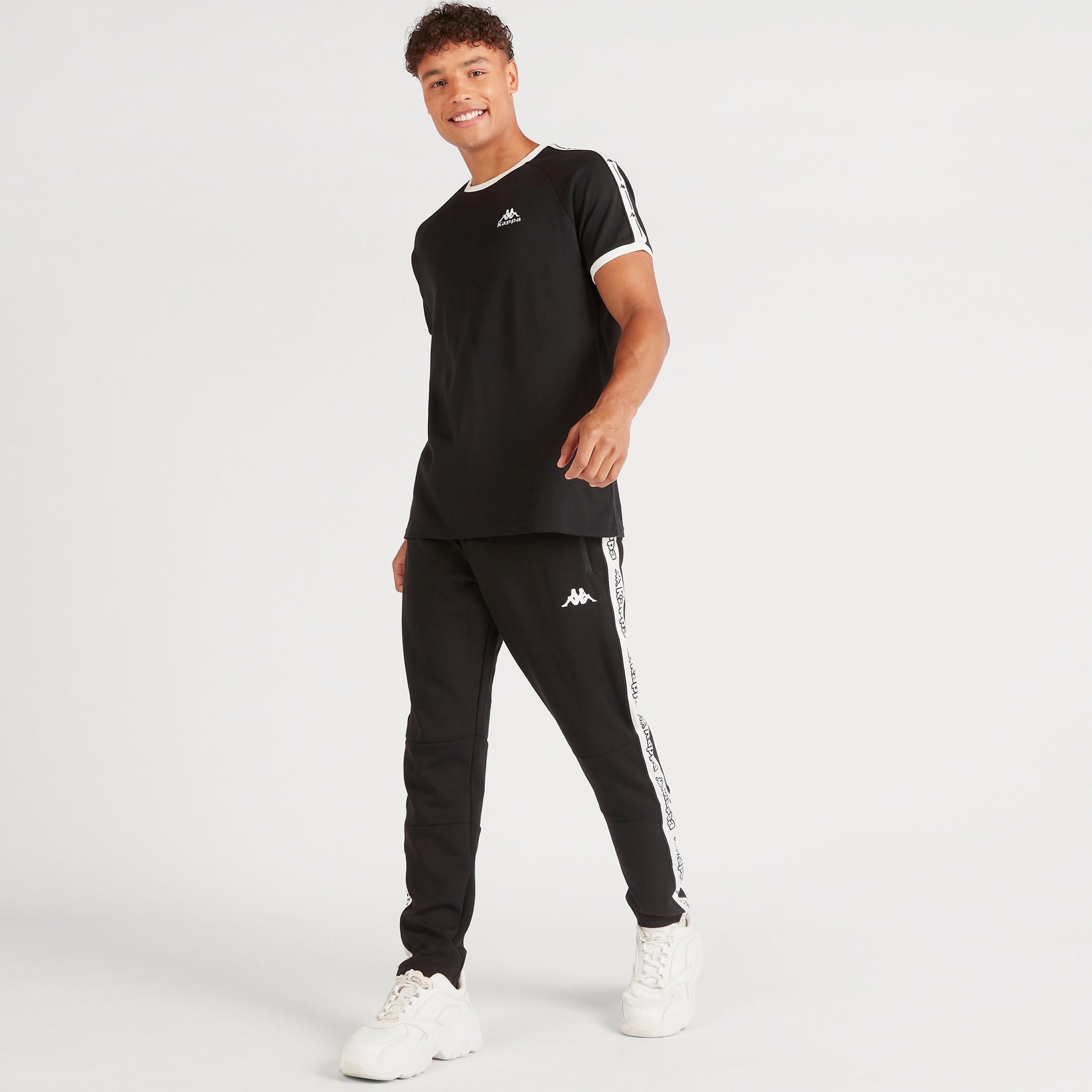 Kappa Crew Neck T-shirt with Short Sleeves and Tape Detail-men-clothing-sportswearandactivewear-tshirtsandpolos-image-2