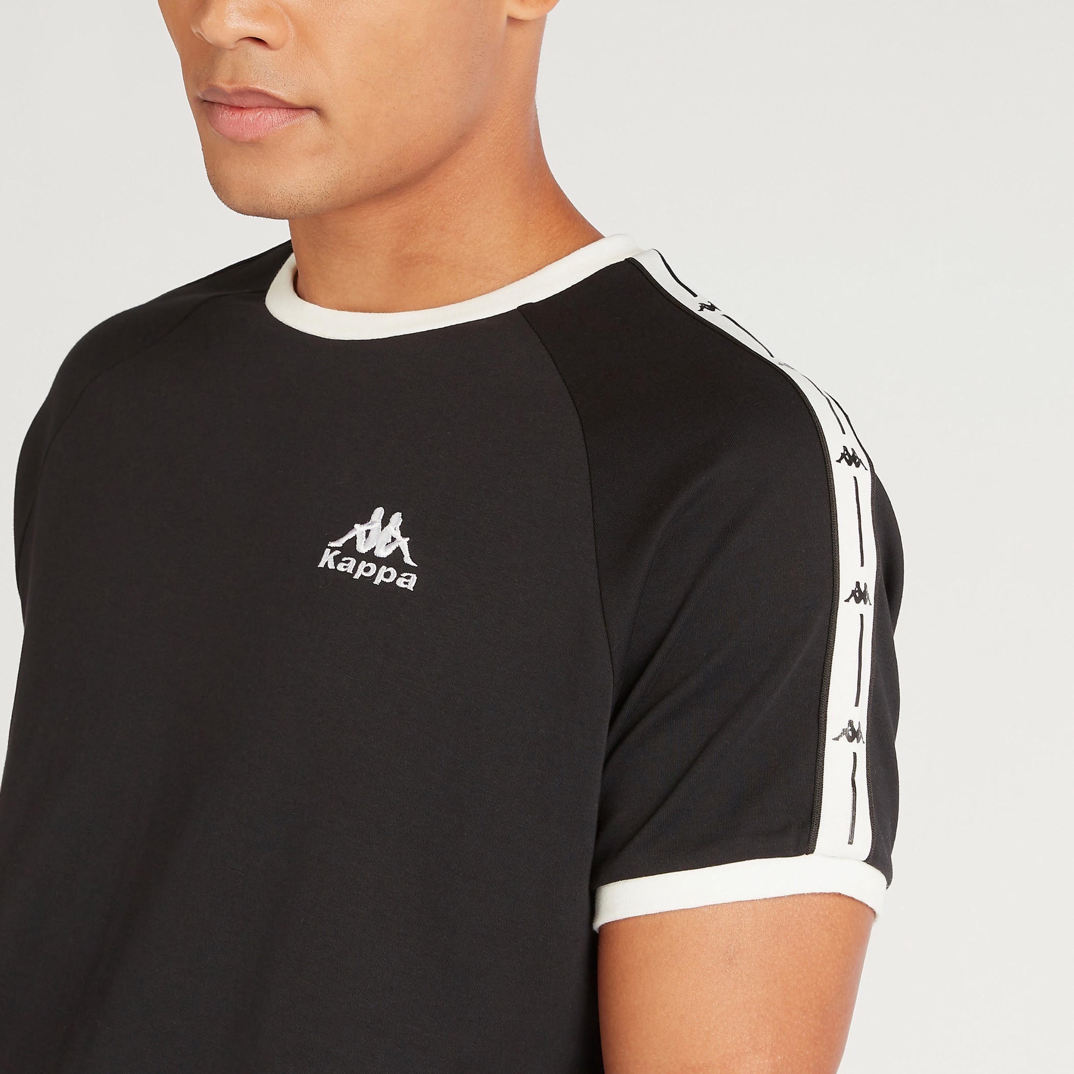 Kappa Crew Neck T-shirt with Short Sleeves and Tape Detail-men-clothing-sportswearandactivewear-tshirtsandpolos-image-3