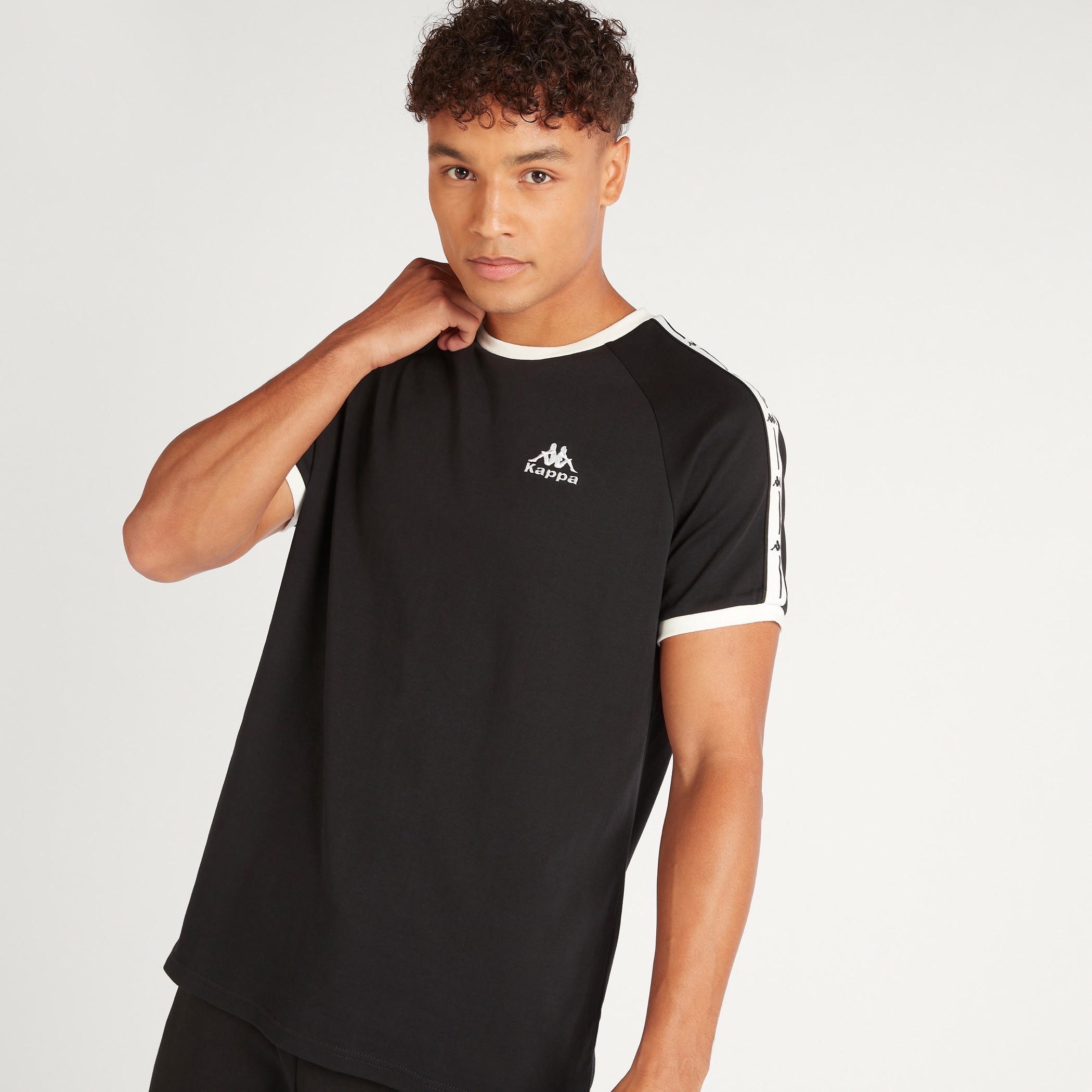 Kappa Crew Neck T-shirt with Short Sleeves and Tape Detail-men-clothing-sportswearandactivewear-tshirtsandpolos-image-5