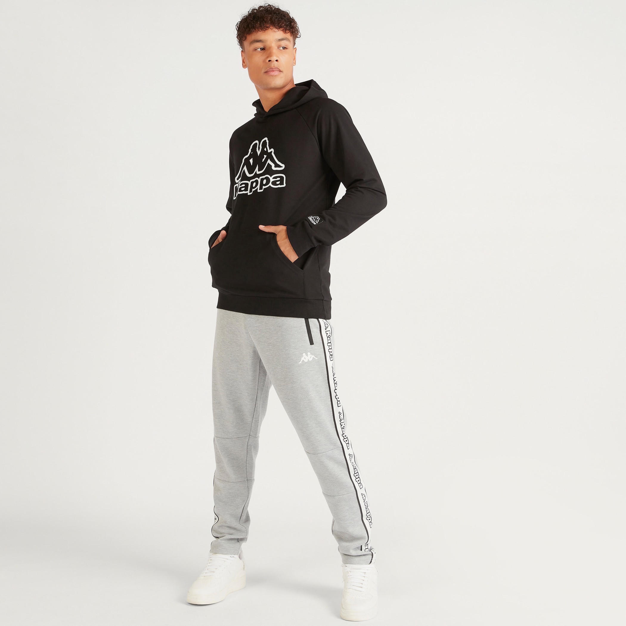 بنطلون رياضي بتفاصيل شريطة وطبعات شعار من كابا-men-clothing-sportswearandactivewear-tracksuits-image-2