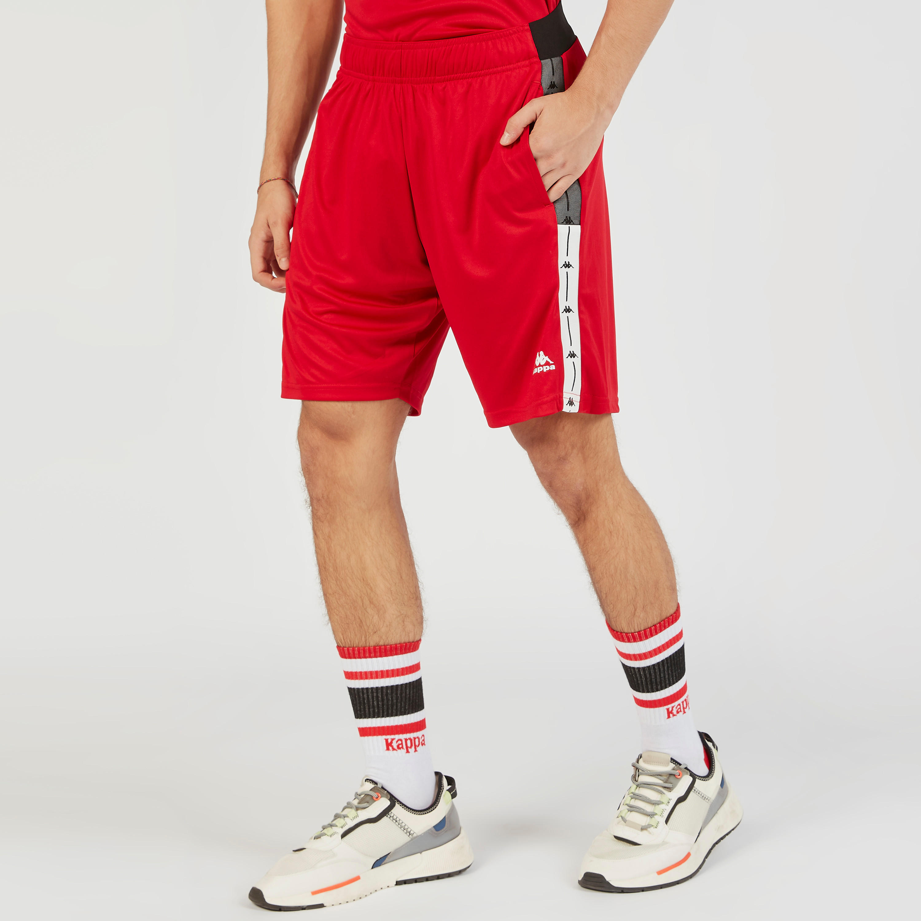 Kappa Printed Shorts with Elasticated Waistband and Pockets-men-clothing-sportswearandactivewear-bottoms-image-1