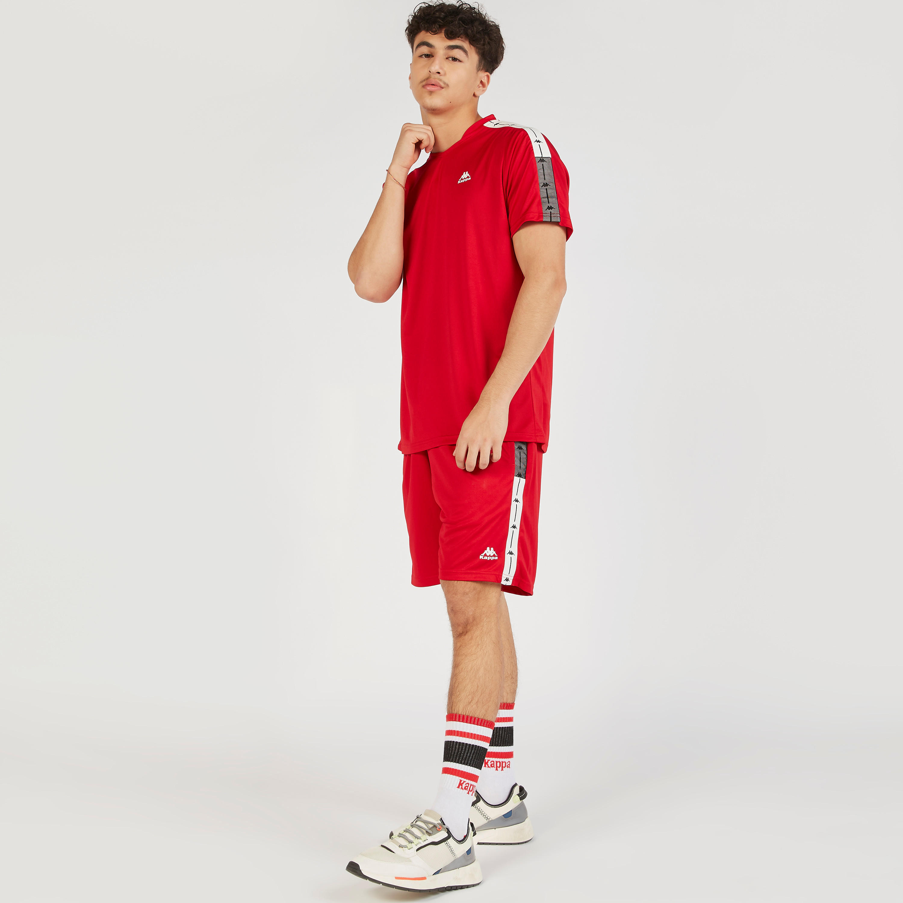 Kappa Printed Shorts with Elasticated Waistband and Pockets-men-clothing-sportswearandactivewear-bottoms-image-2