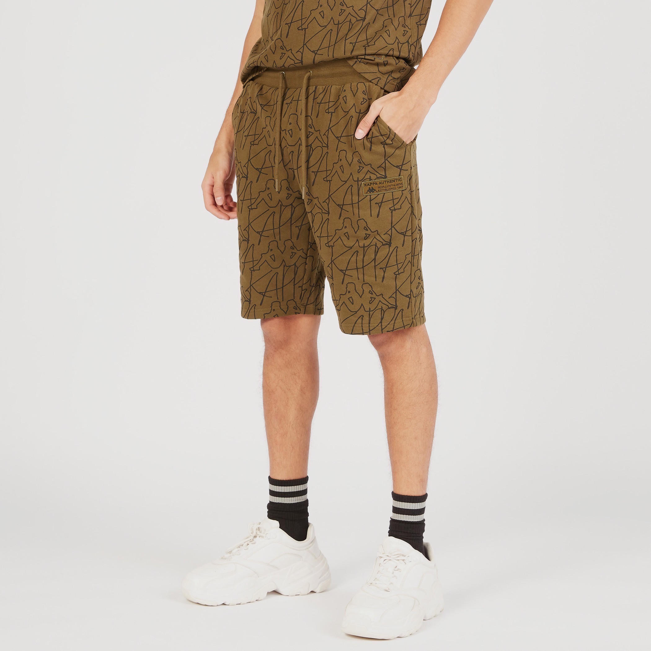 Kappa Printed Shorts with Drawstring Closure and Pockets-men-clothing-sportswearandactivewear-bottoms-image-1