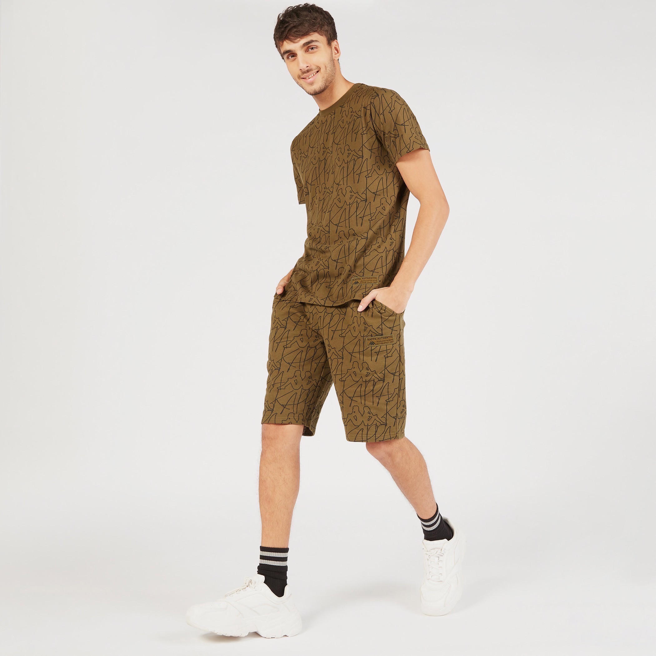 Kappa Printed Shorts with Drawstring Closure and Pockets-men-clothing-sportswearandactivewear-bottoms-image-2