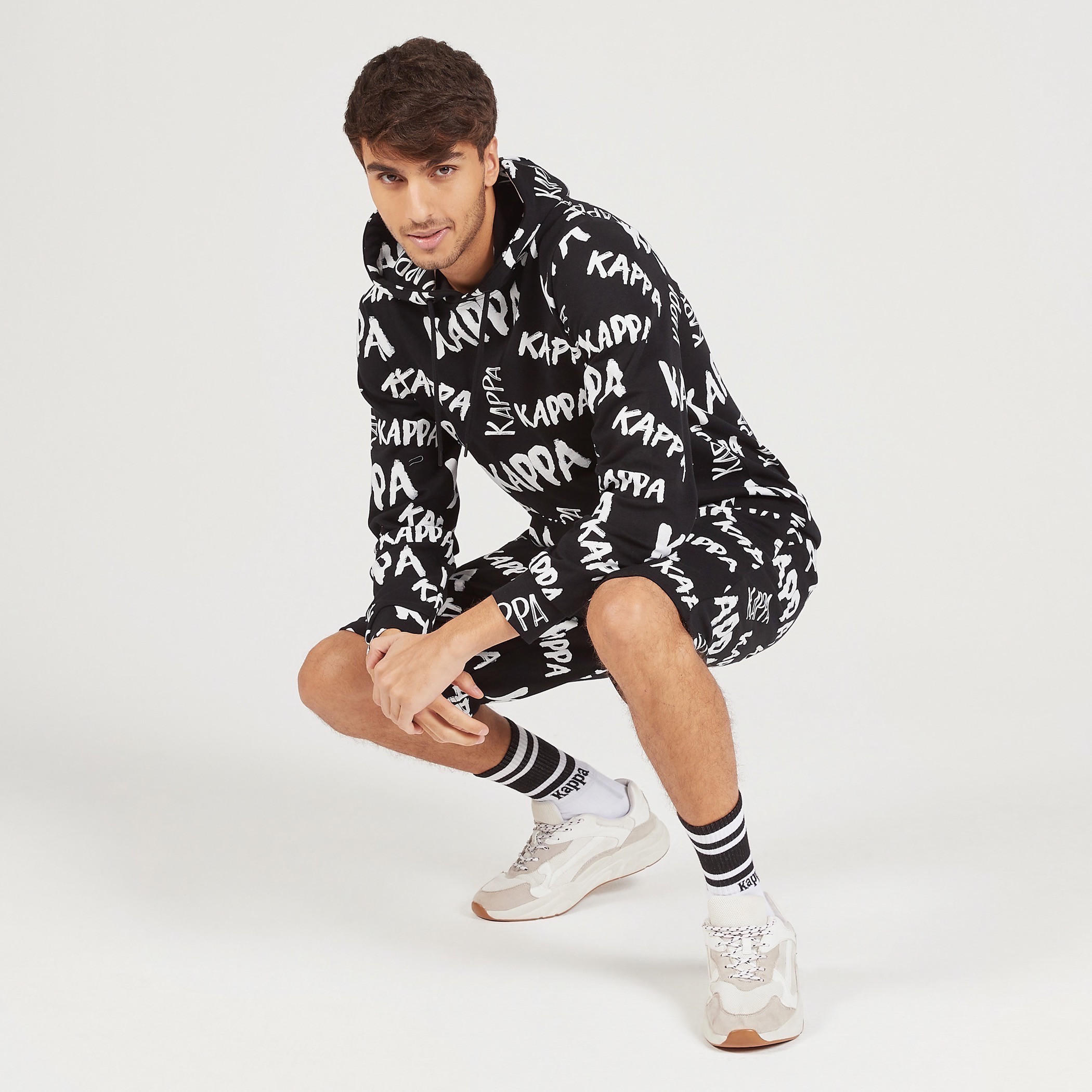 Kappa Printed Shorts with Elasticated Waistband and Pockets-men-clothing-sportswearandactivewear-bottoms-image-1