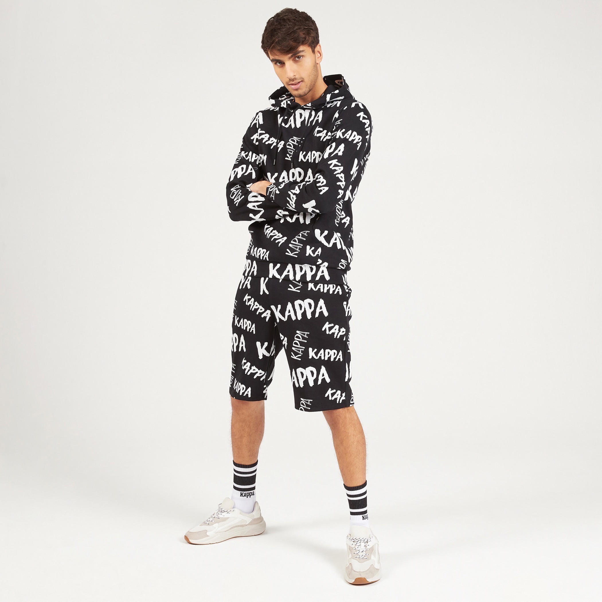 Kappa Printed Shorts with Elasticated Waistband and Pockets-men-clothing-sportswearandactivewear-bottoms-image-2