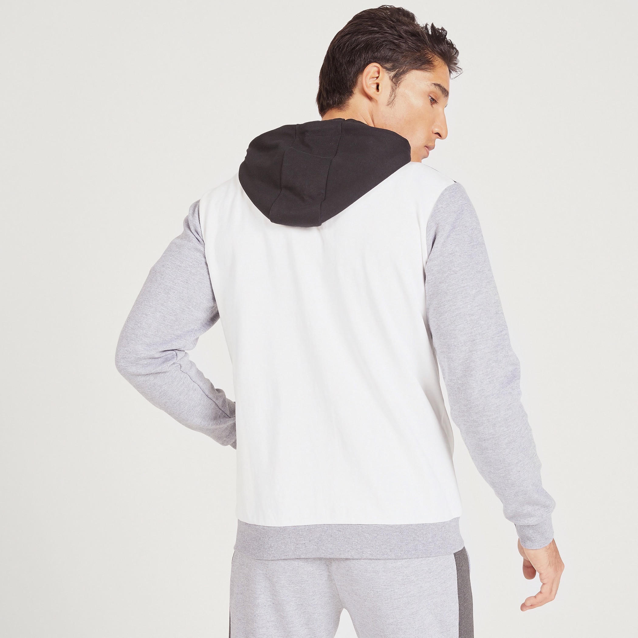 Kappa Colourblock Zip Through Jacket with Pockets and Hood-men-winterwear-hoodiesandsweatshirts-image-4