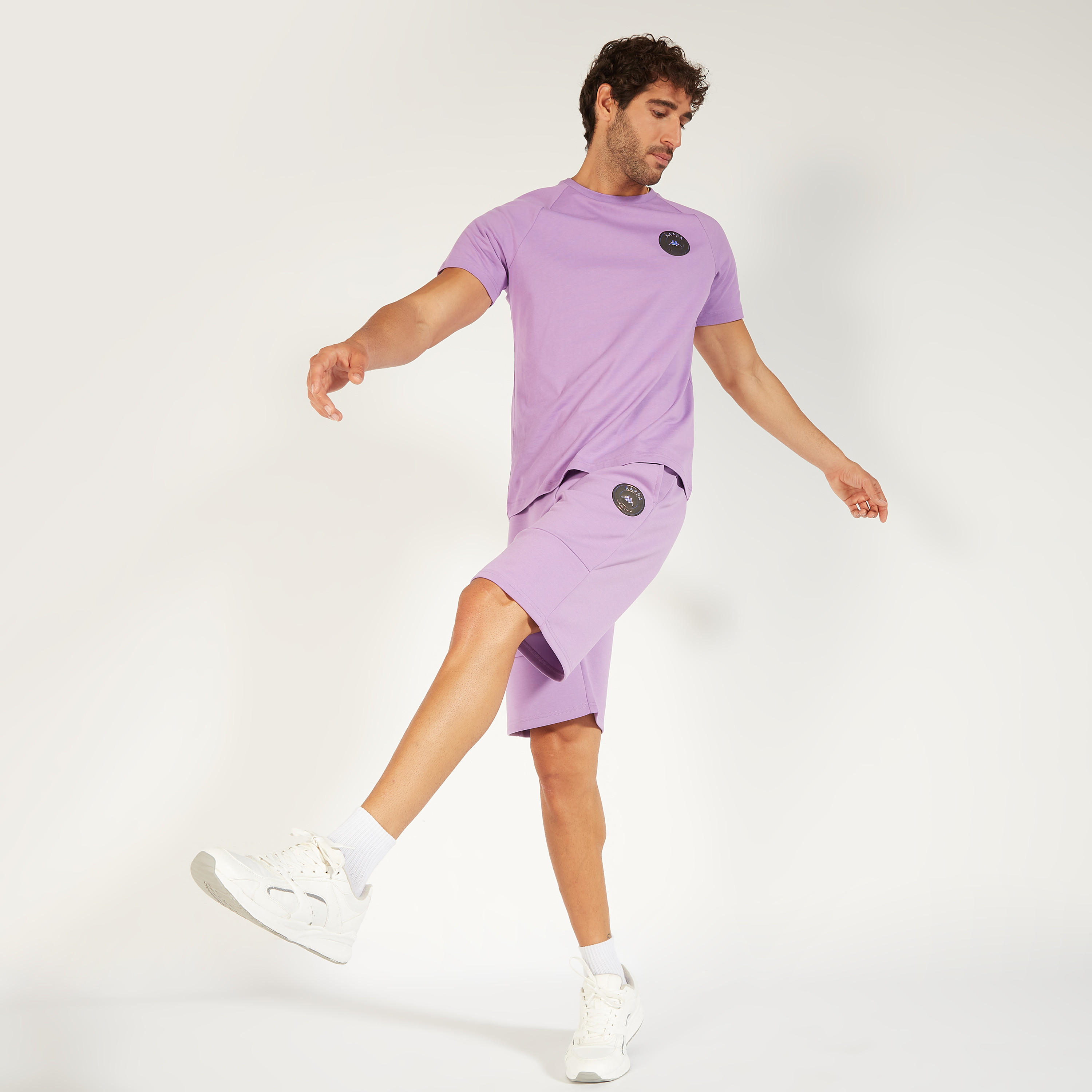 شورت برباط إغلاق وجيوب وطبعات شعار من كابا-men-clothing-sportswearandactivewear-bottoms-image-6